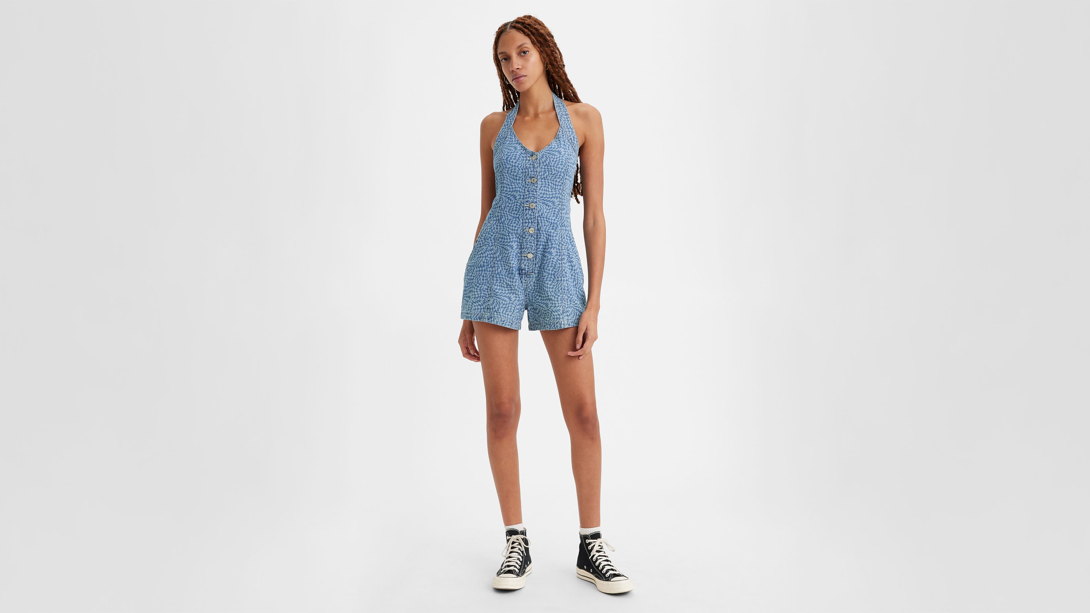 Faris Denim Romper