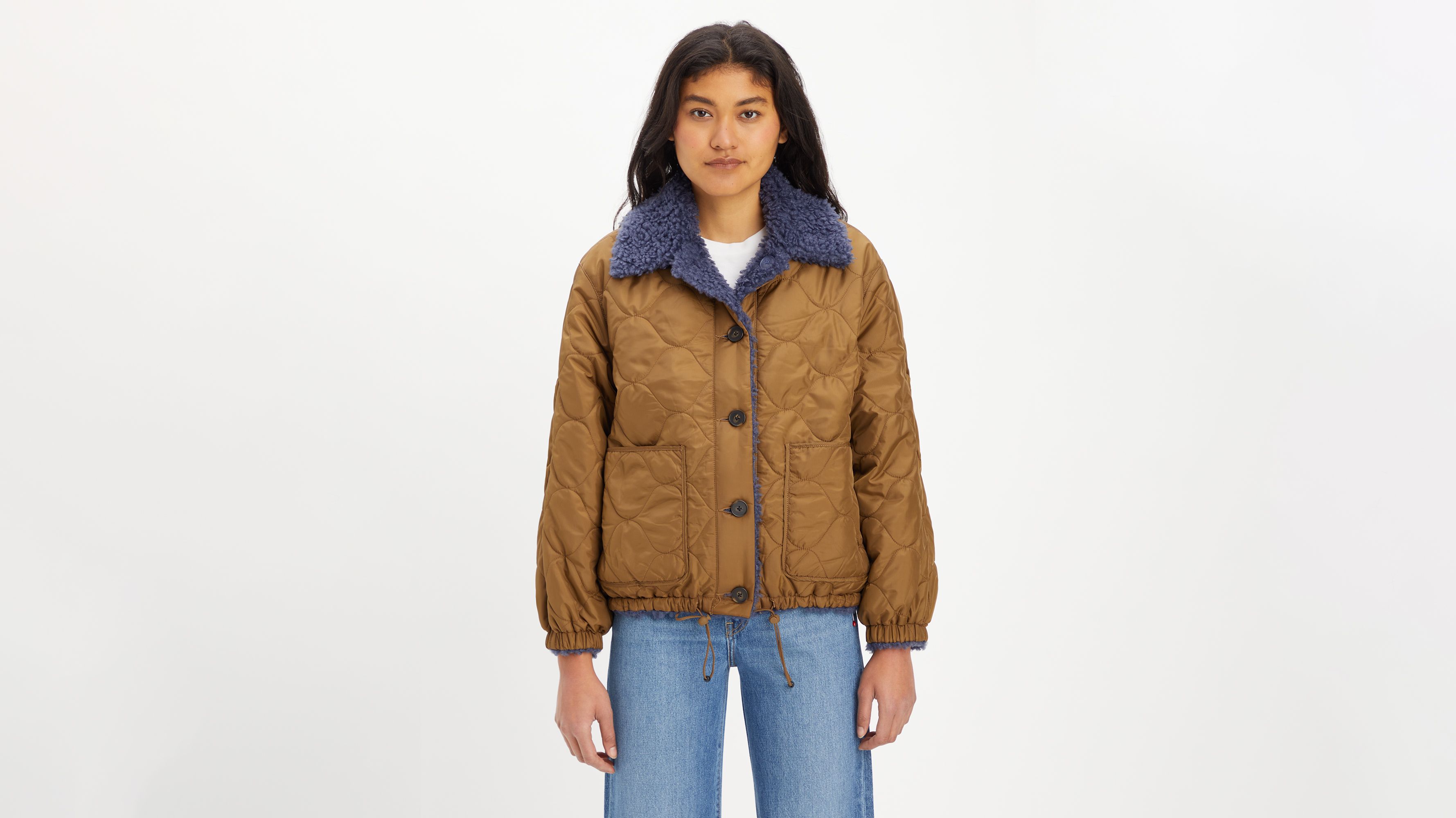 Sherpa Reversible Swing Trucker Jacket - Brown | Levi's® US