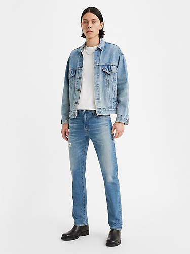 리바이스 Levi Made In Japan 511 Slim Fit Mens Jeans,Jiguzagu Medium Worn In - Medium Wash - Stretch
