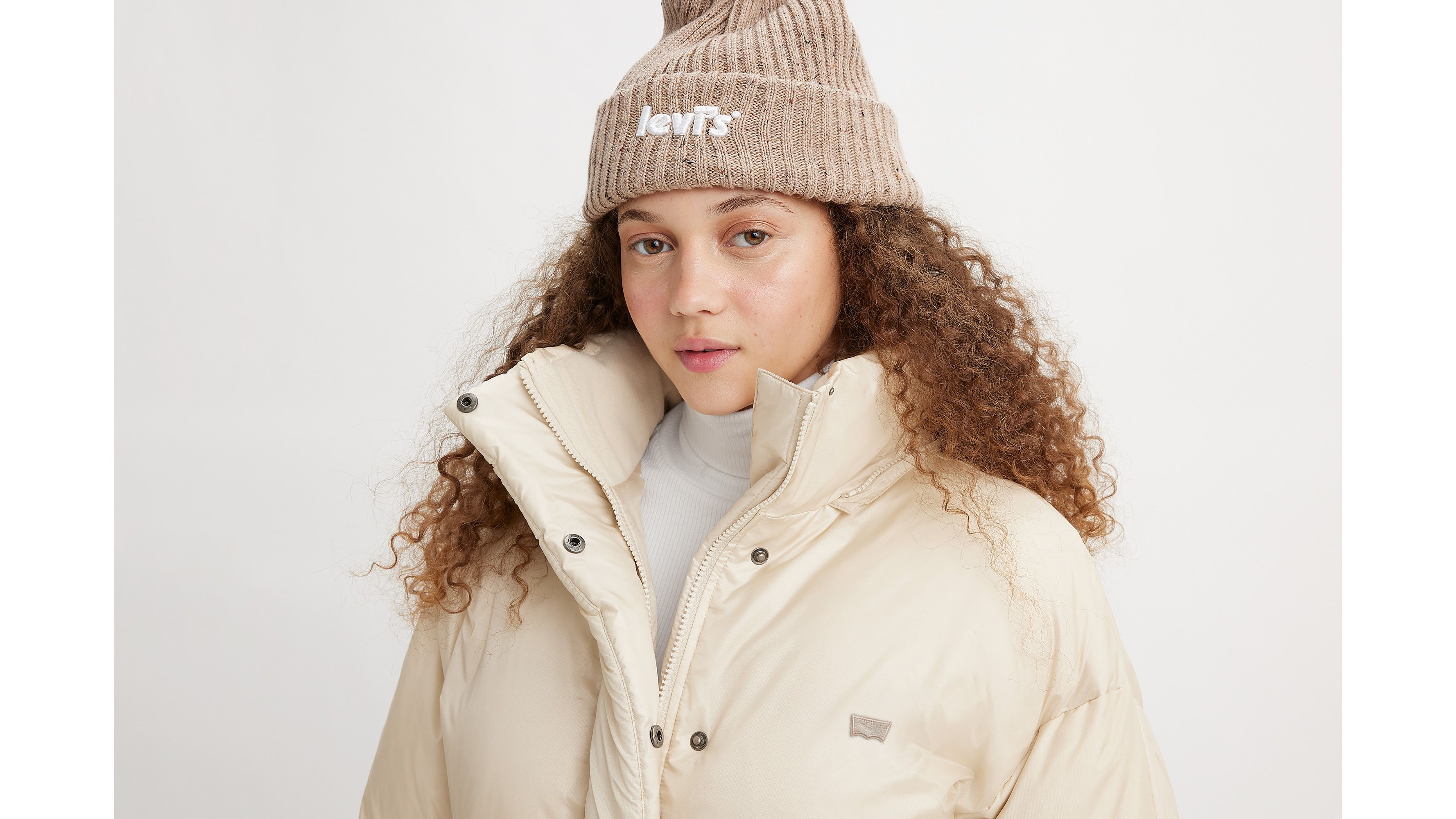 Pillow Bubble Shorty Puffer - Cream