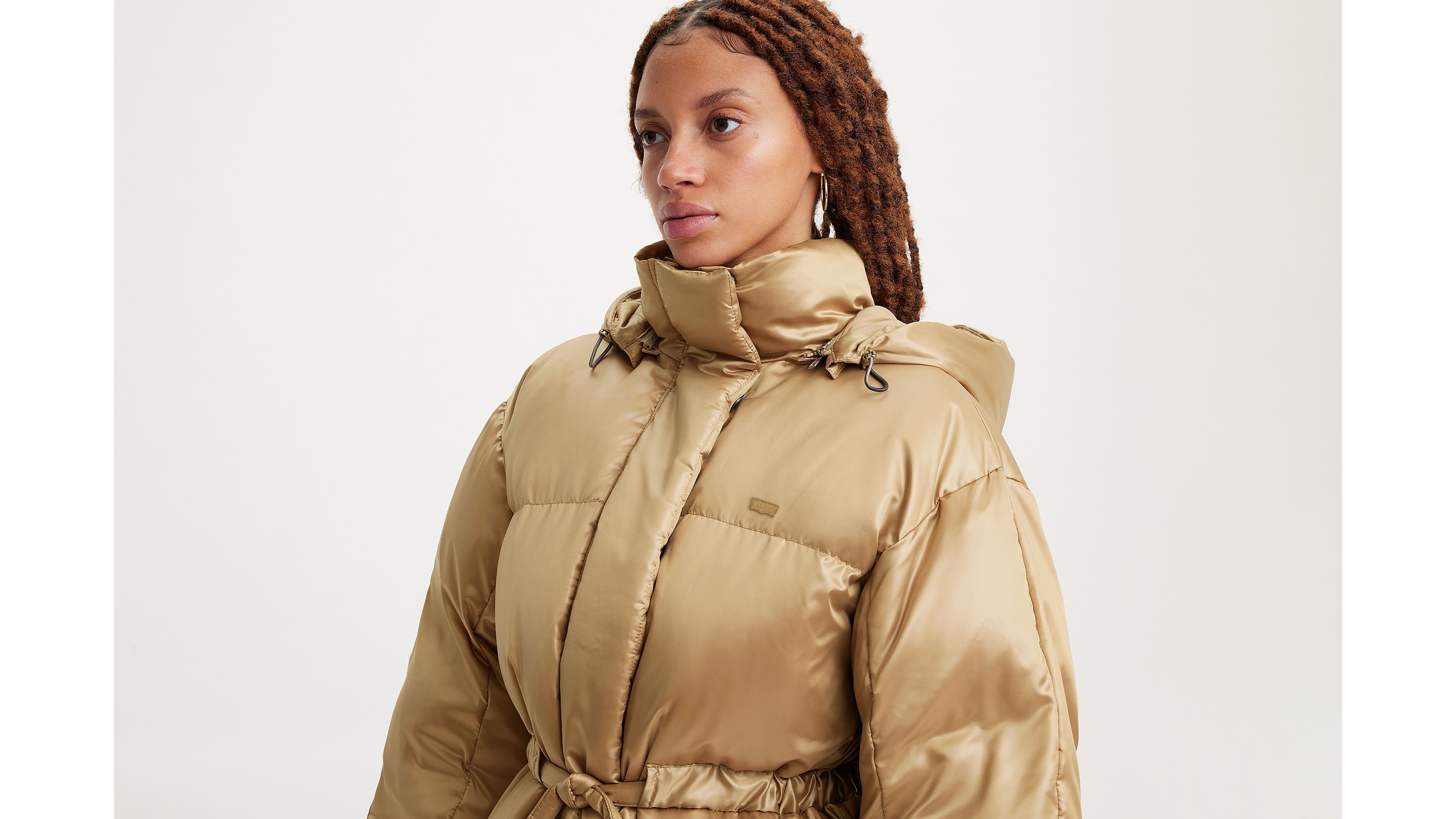 Puffer Piazza italia Beige size S International in Synthetic - 21166992