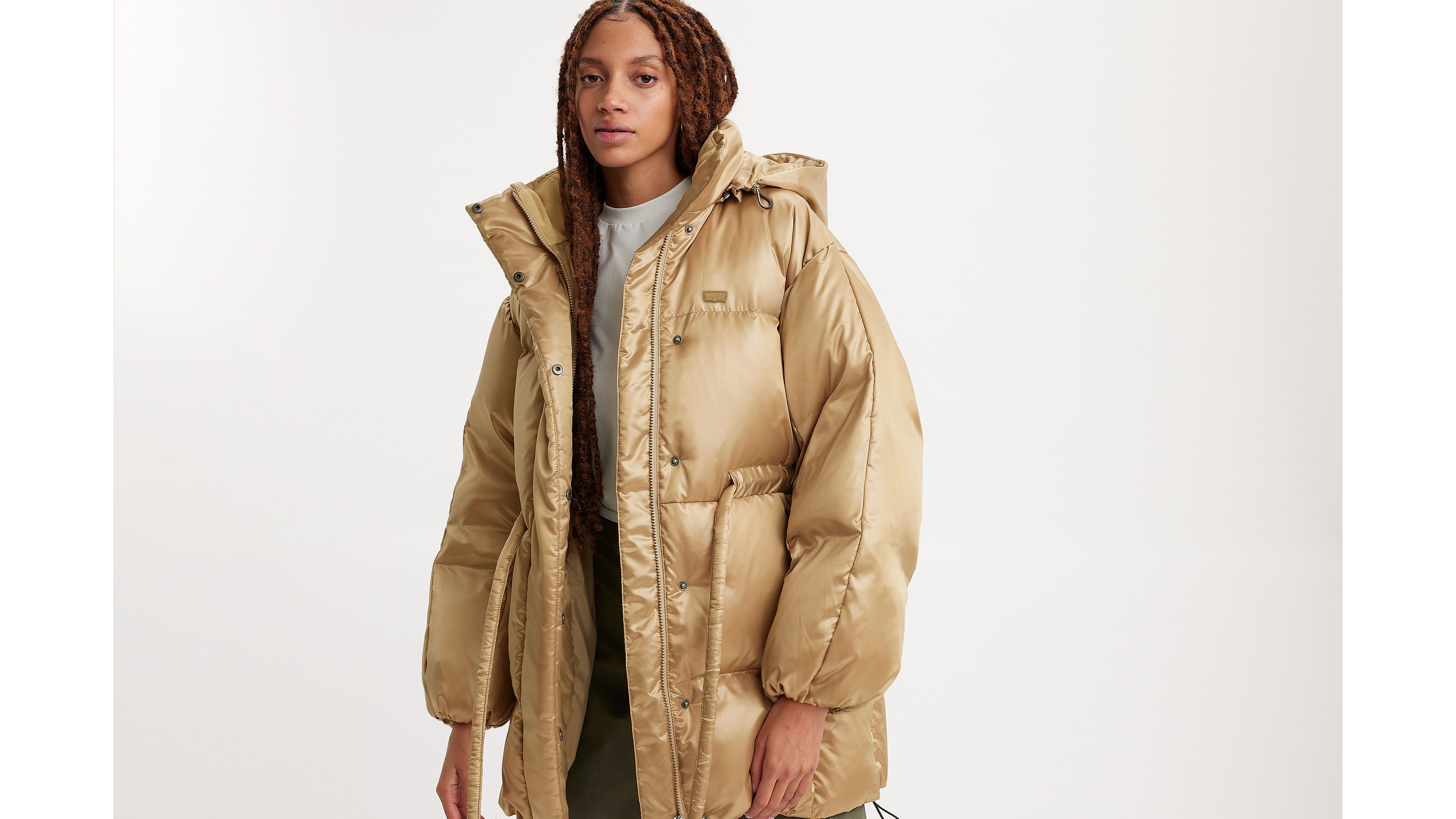 Puffer beige clearance