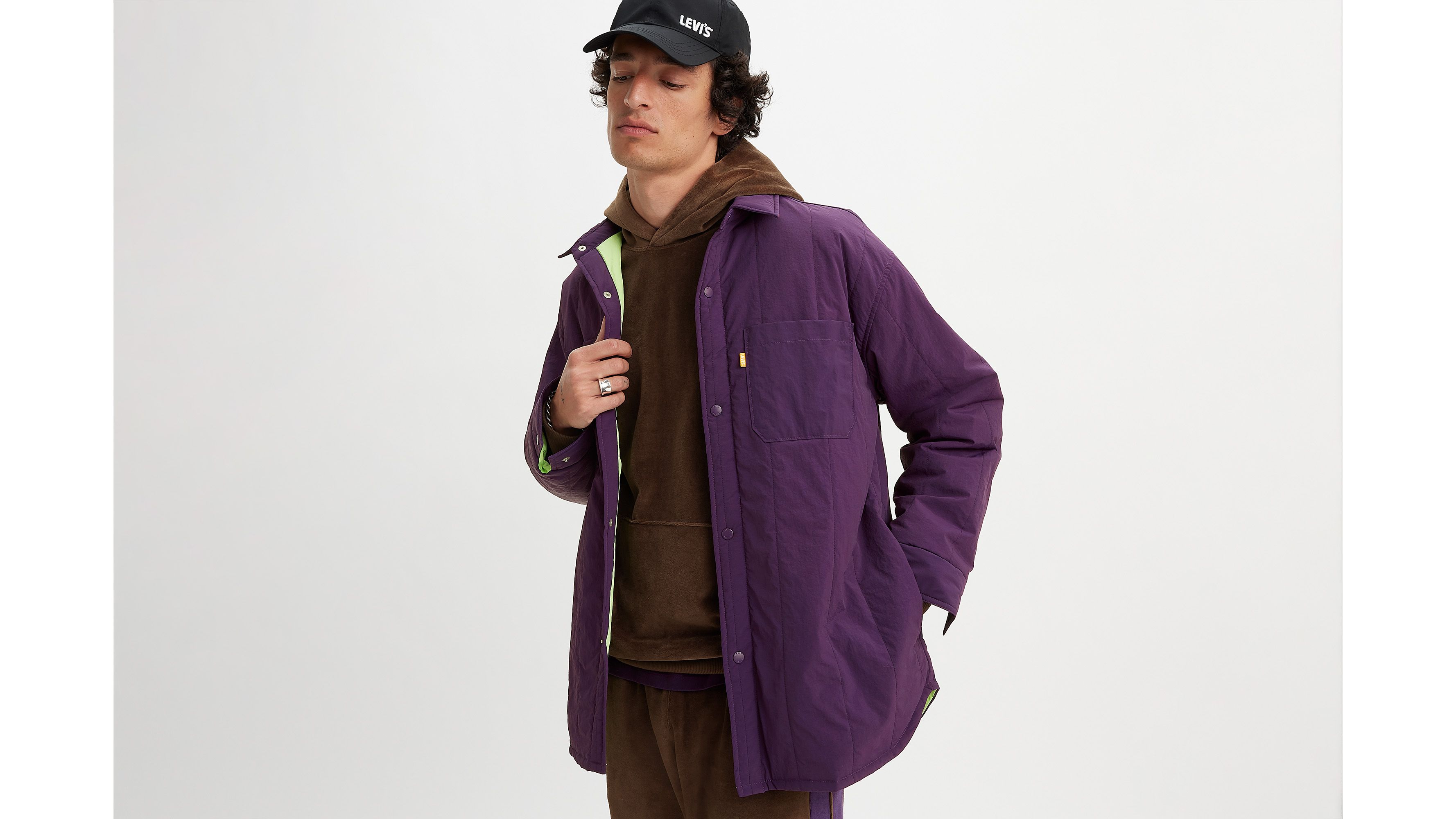 Gold Tab™ Nylon Jackson Worker Overshirt - Purple | Levi's® US