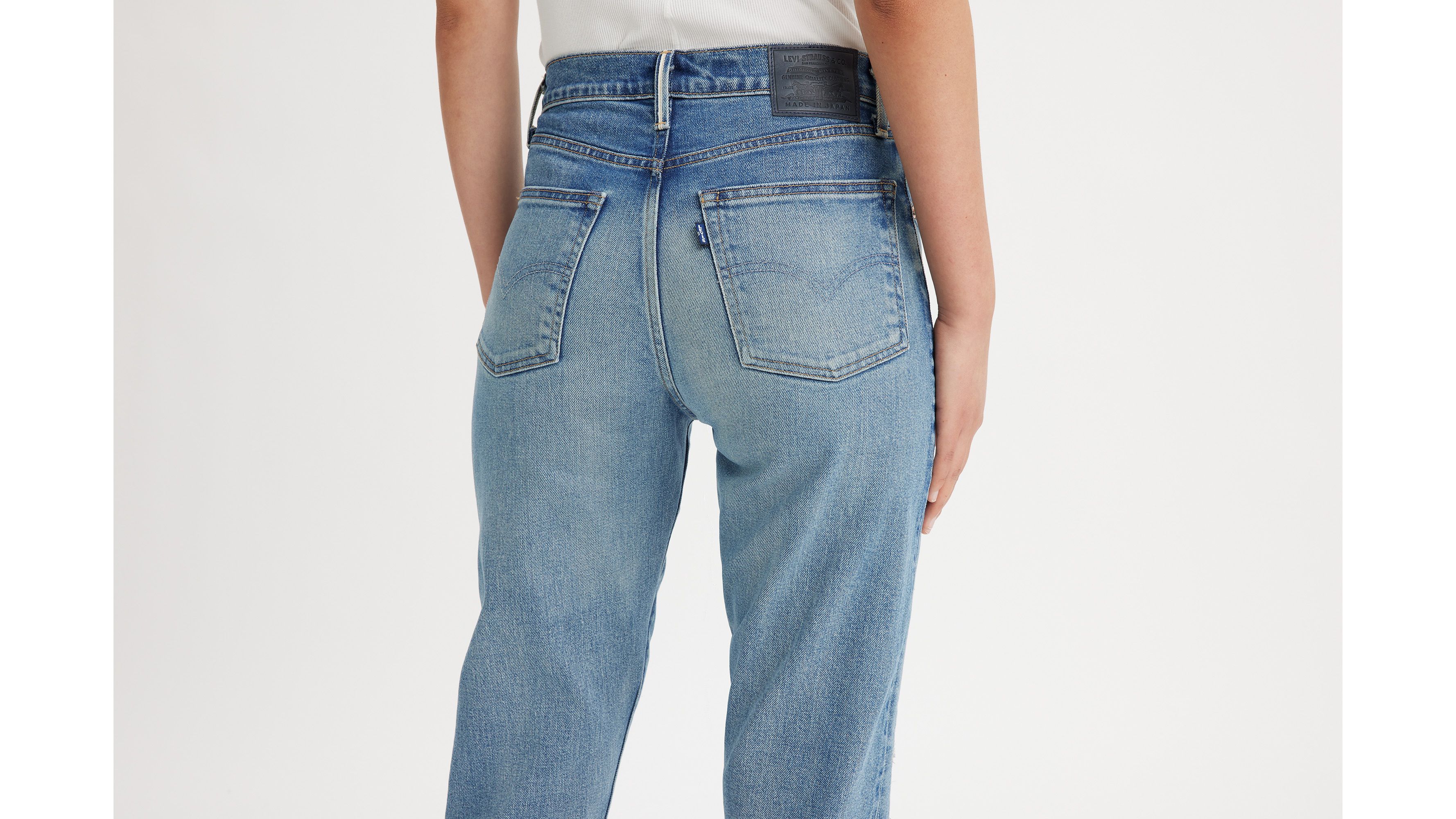 Jeans Boyfriend De Tiro Alto Levi's® Made In Japan - Azul