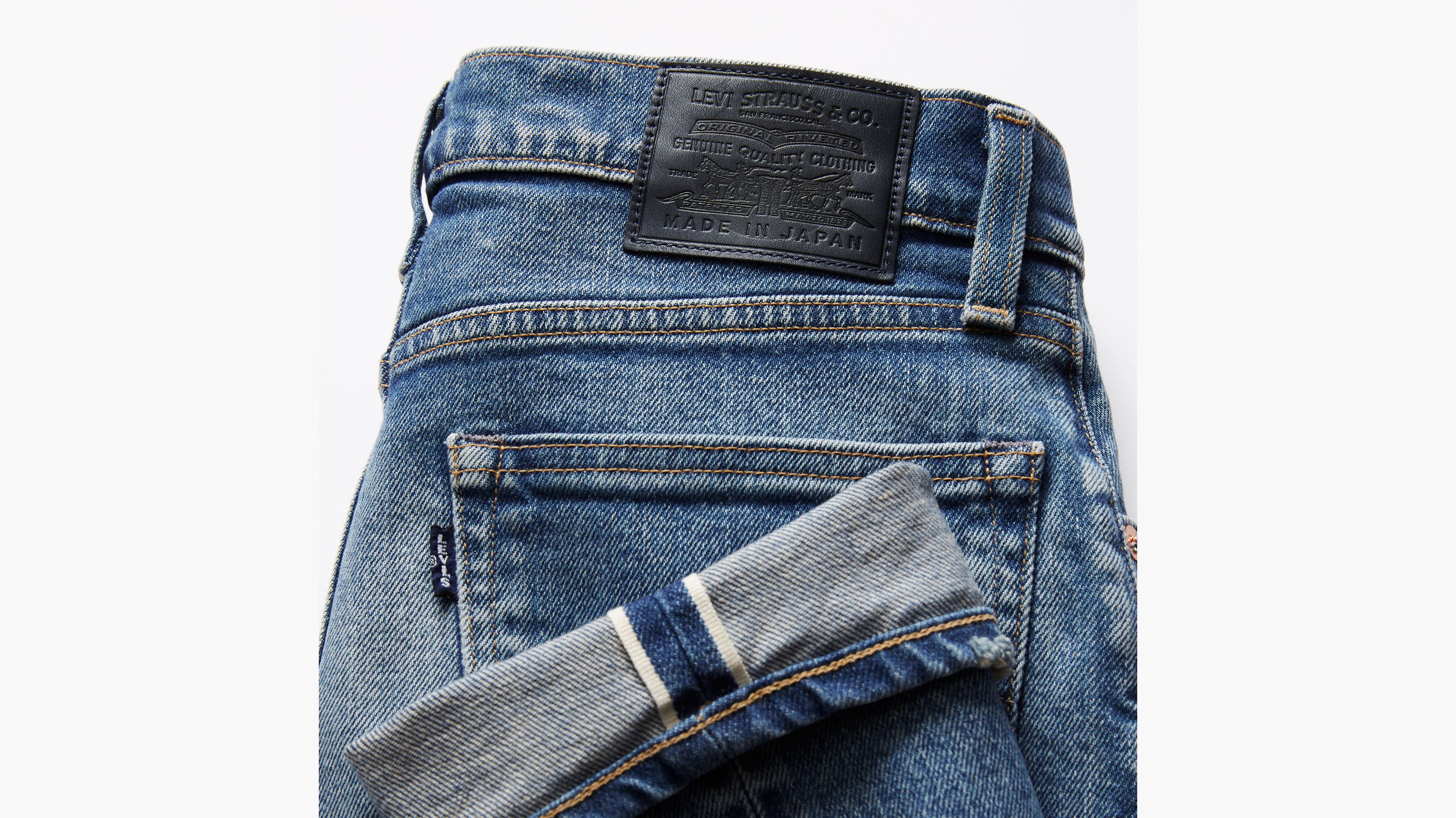 Jeans Boyfriend De Tiro Alto Levi's® Made In Japan - Azul