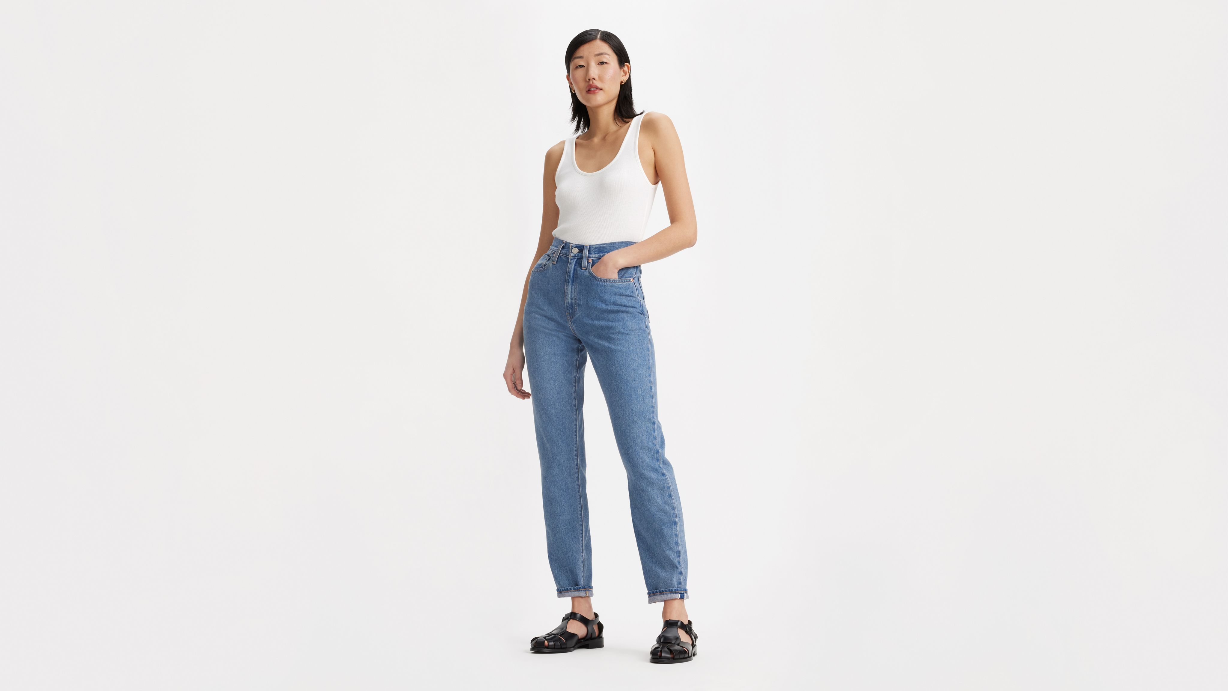 Hi Rise Boyfriend Jeans