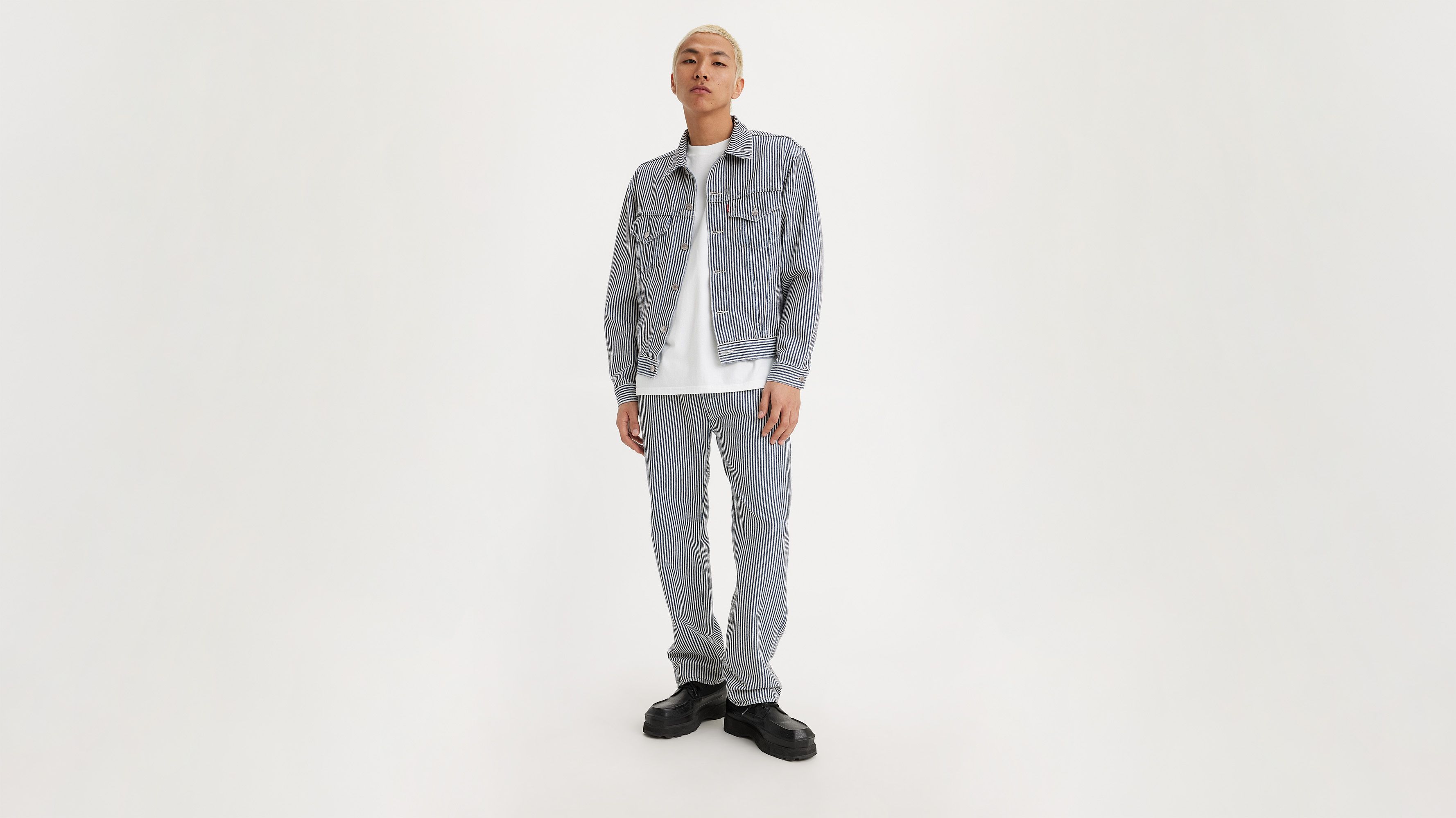 Supreme on sale levi's pinstripe