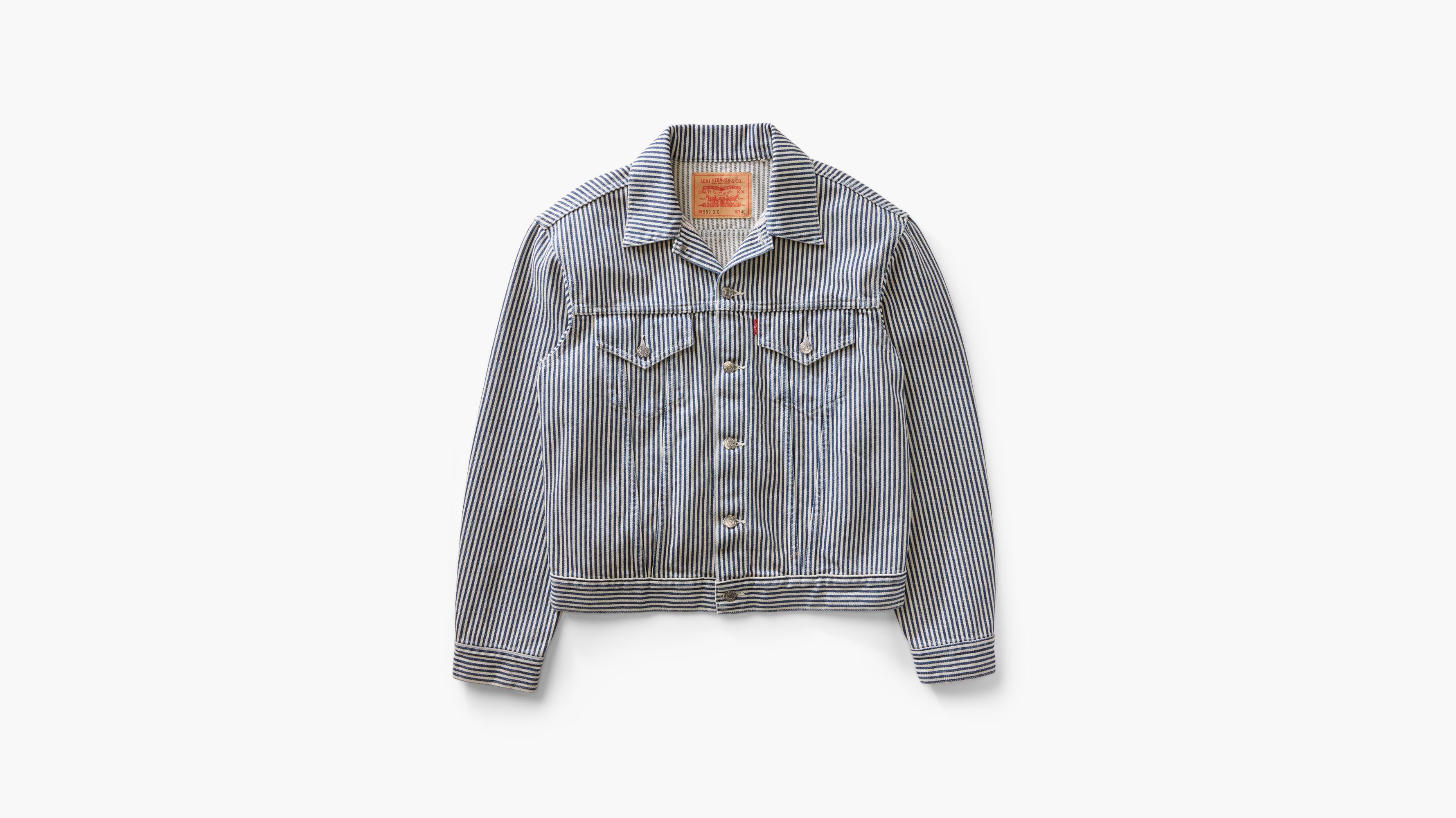 Levi's® X Nigo 557xx Hickory Stripe Trucker Jacket - Blue | Levi's® IT