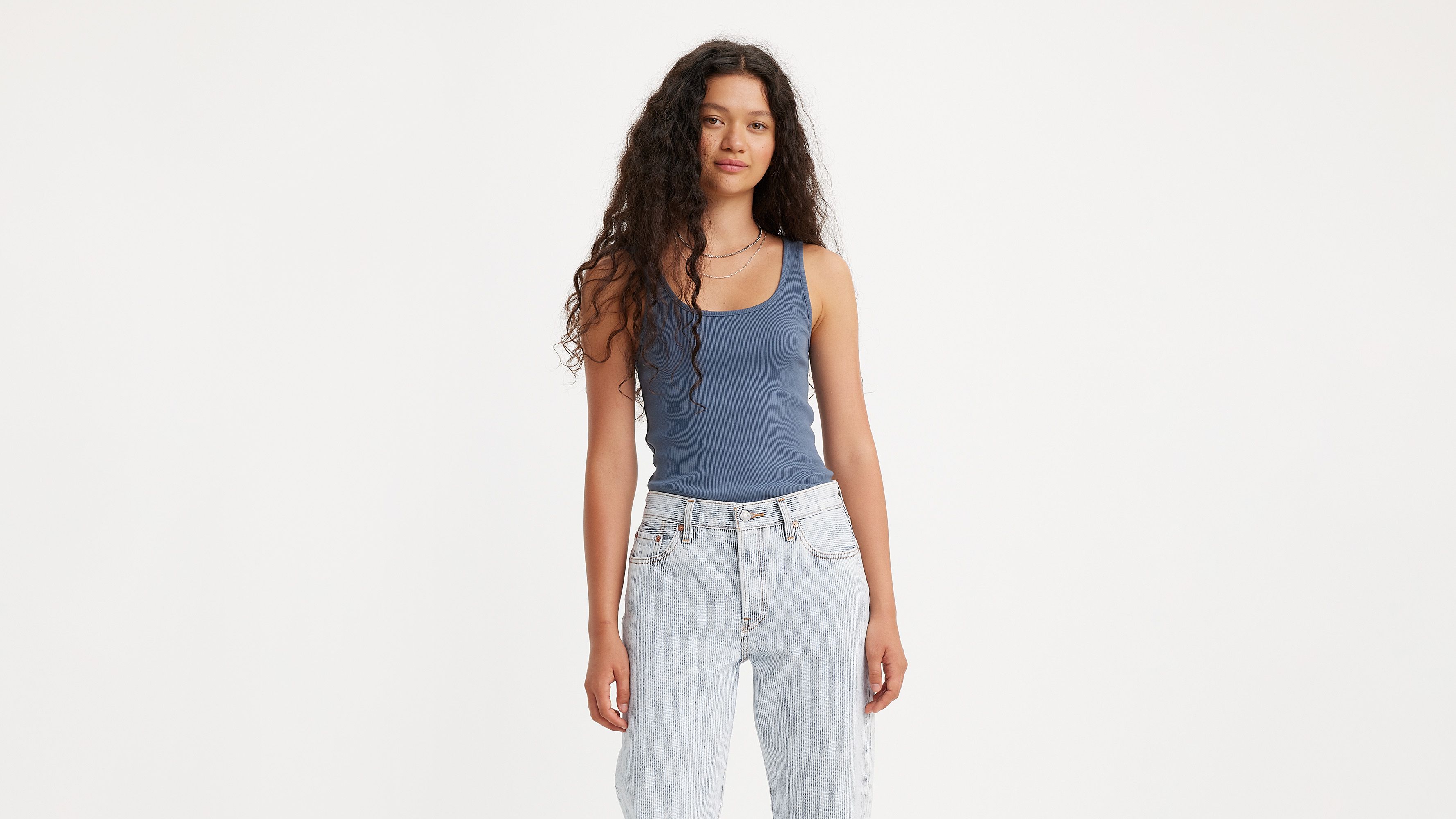 Essential Rib Tank Top - Blue | Levi's® US