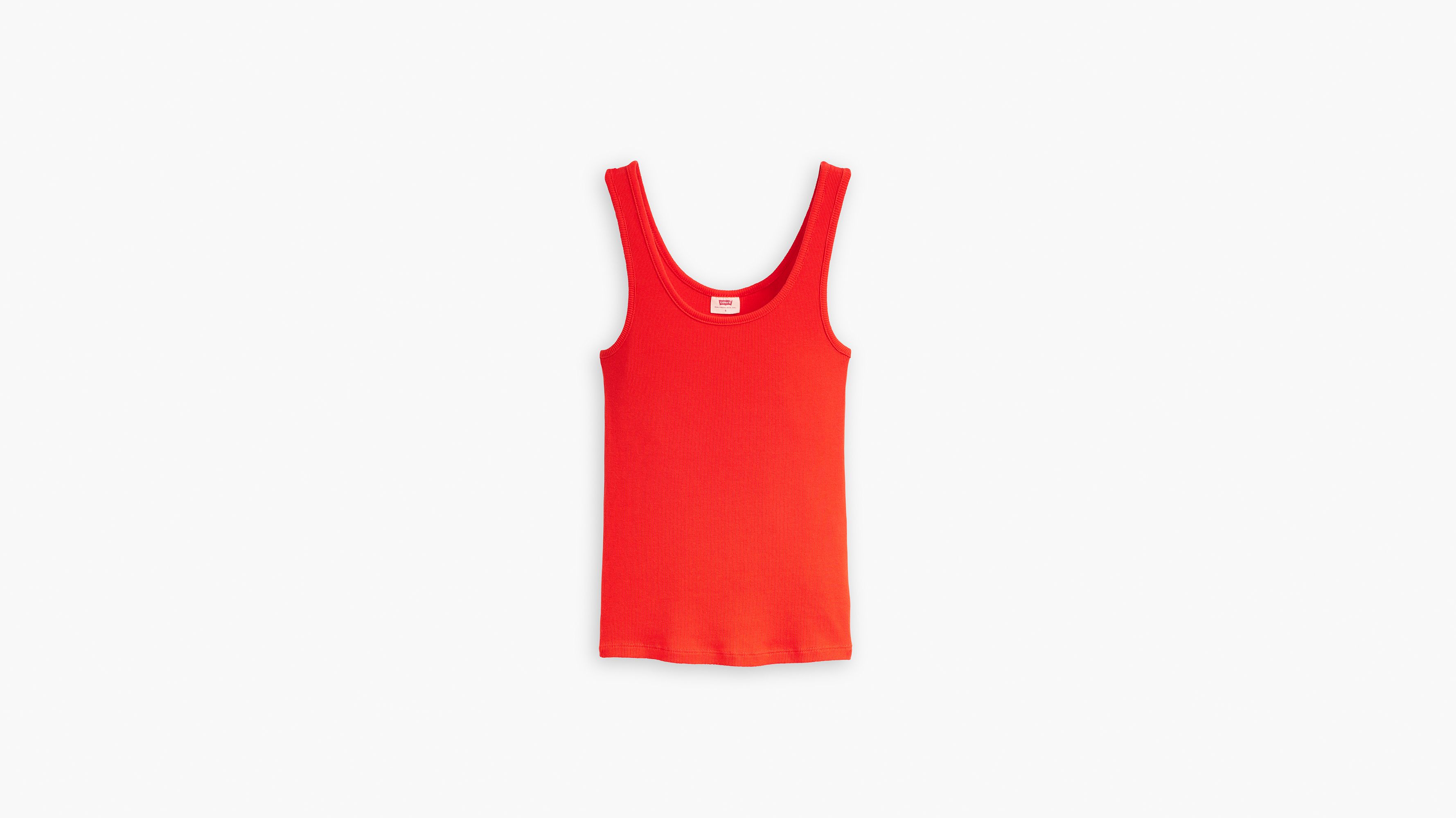 Levi's Essential Rib Tank Top In Flame Scarlet