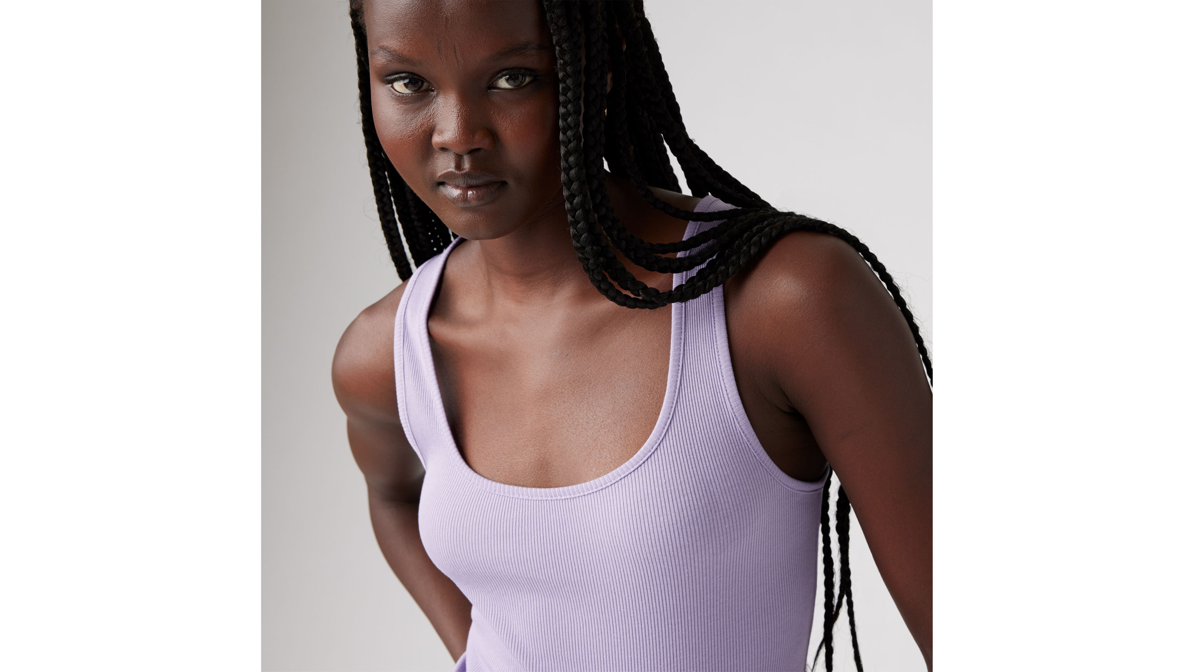 Shop Levi's Essential Rib Tank Top In Blue