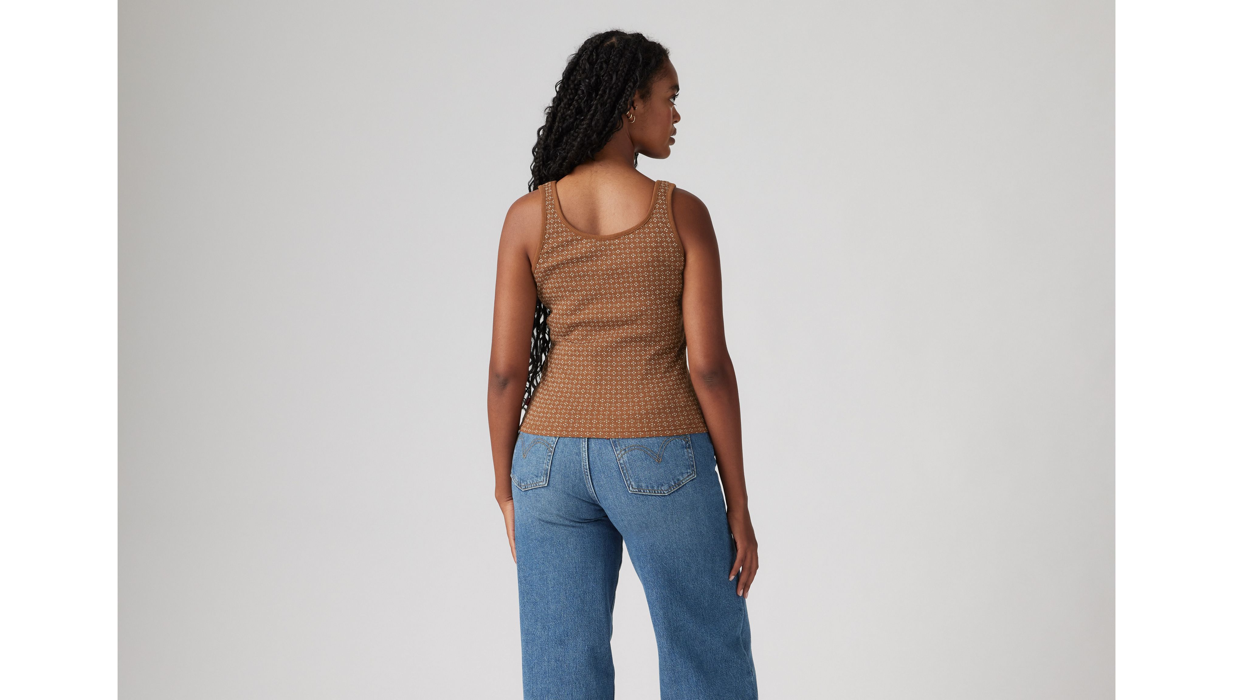 Levi's Essential Rib Tank Top In Sorrel Horse