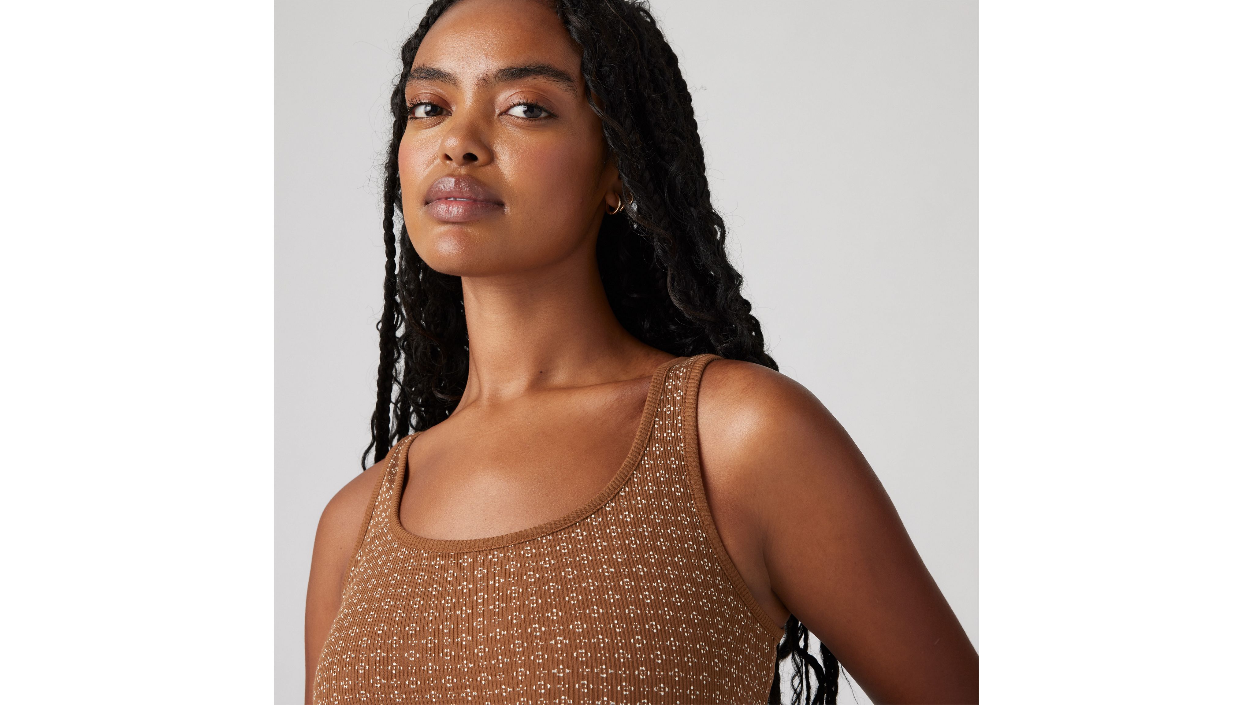 Levi's Essential Rib Tank Top In Sorrel Horse