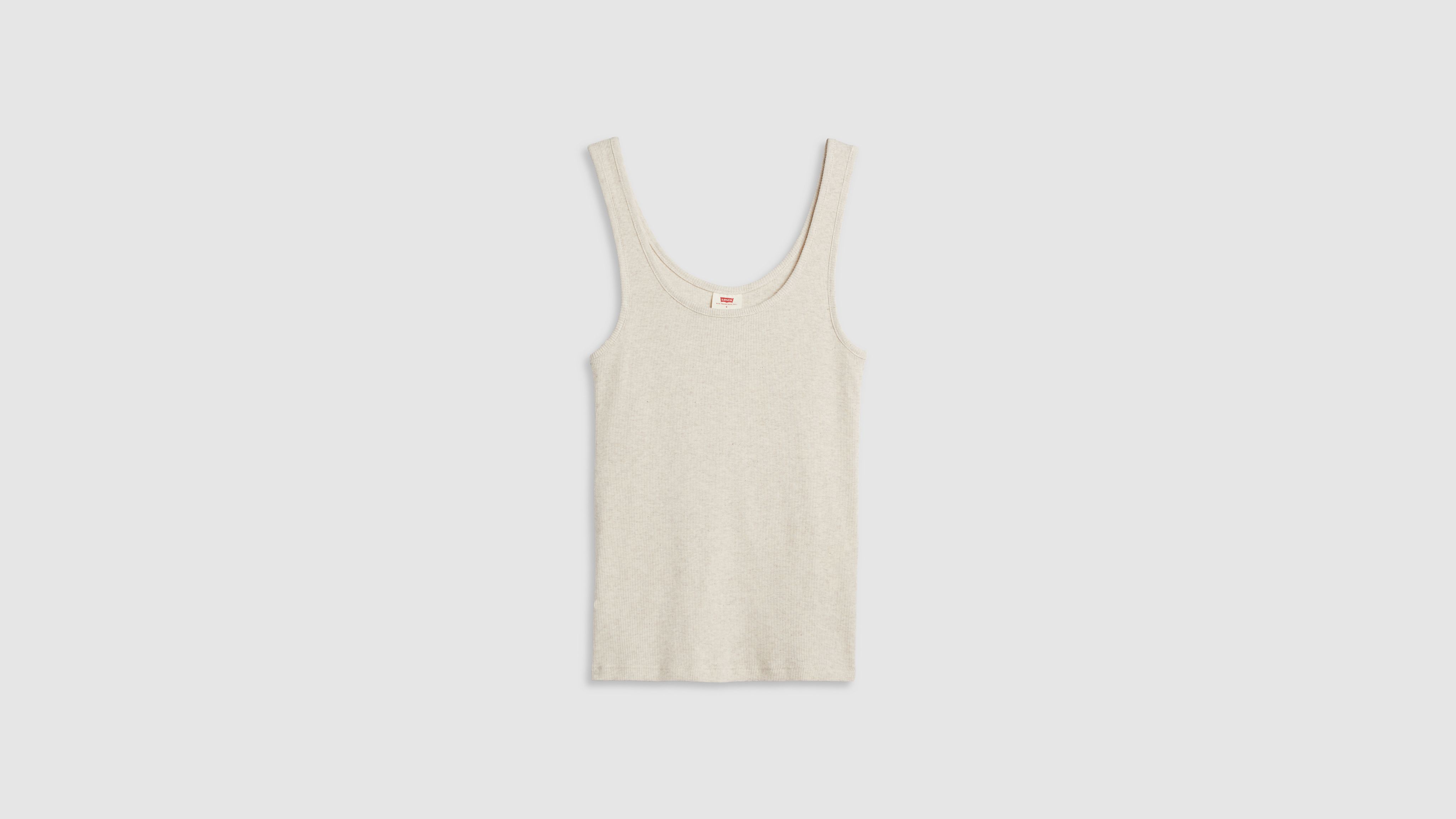 Levi's Essential Rib Tank Top In Oatmeal Heather