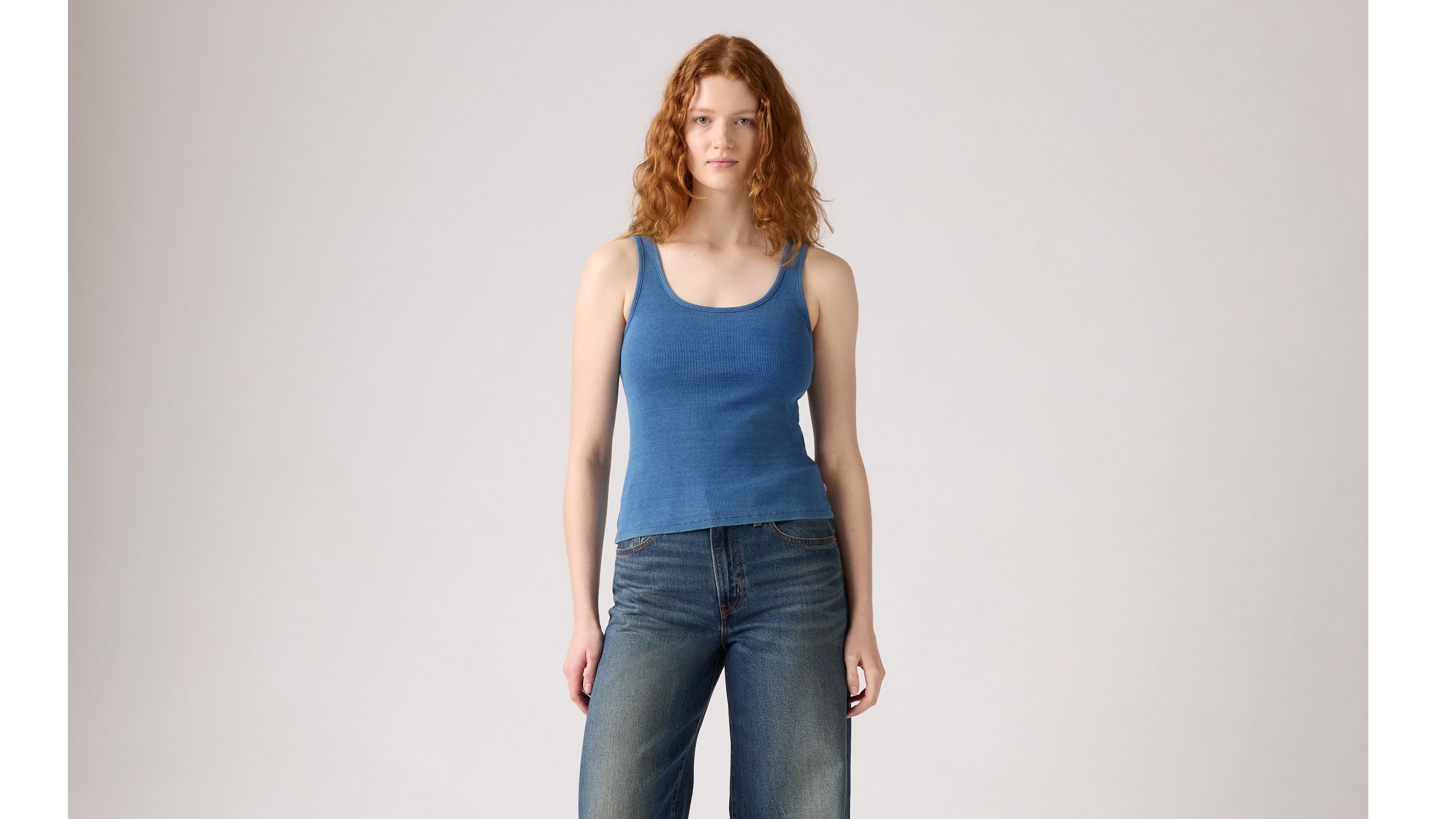 Levi's Essential Rib Tank Top In Indigo