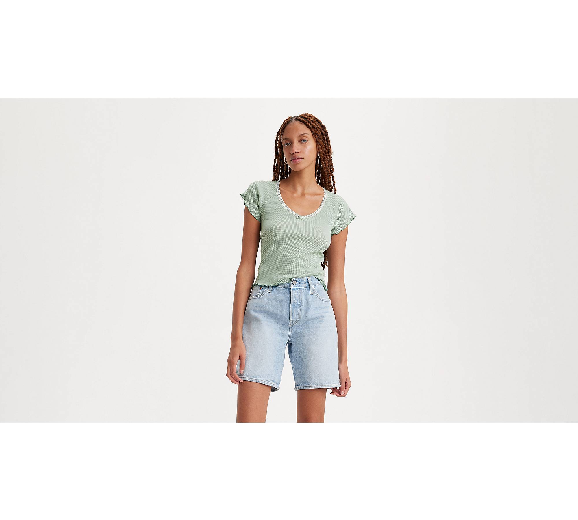 LEVI'S Women'S Printed T-Shirt (XS, Green) in Theni at best price