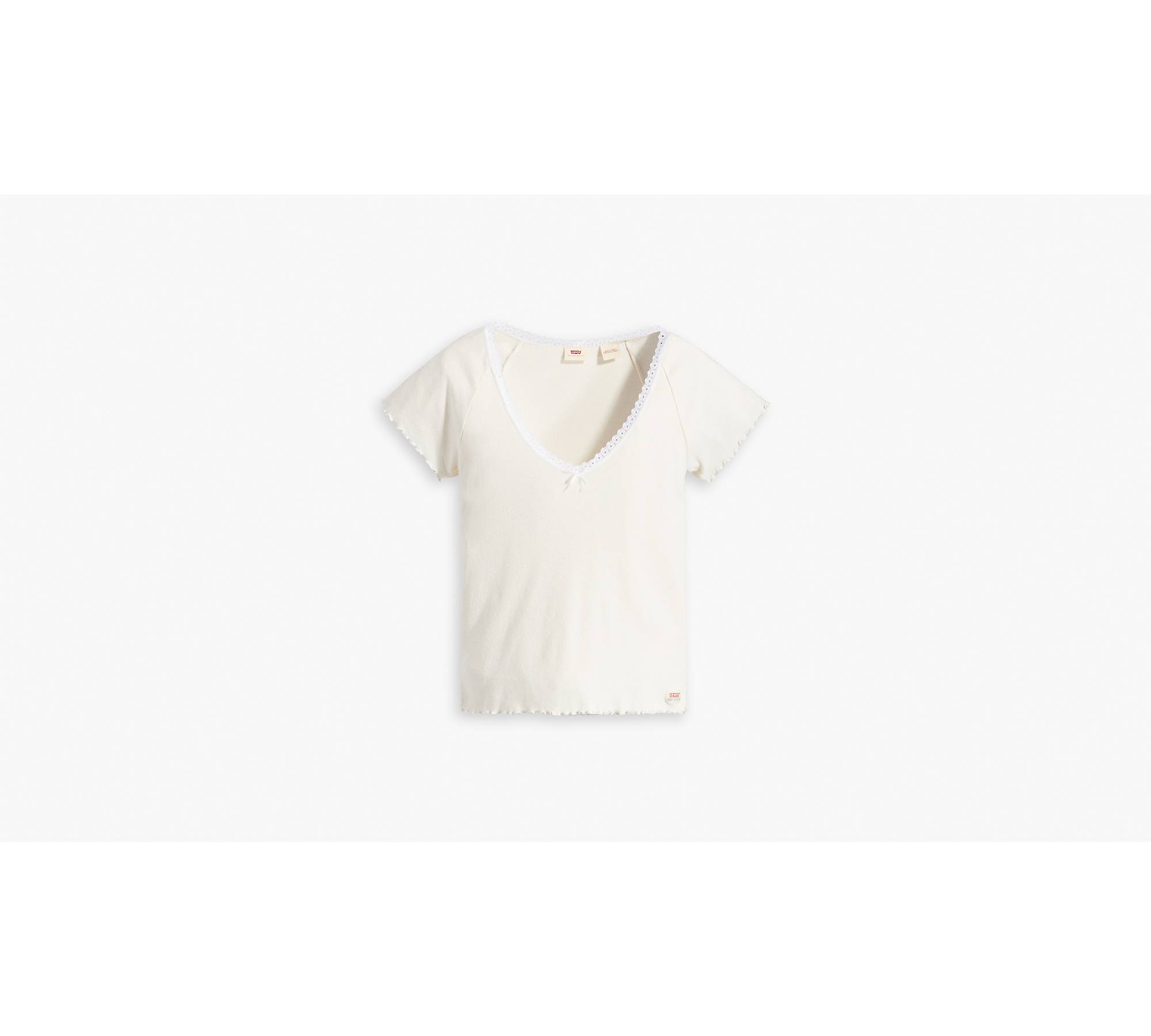 Dry Goods V-neck T-shirt - White