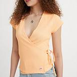 Dry Goods Pointelle Wrap Top 3