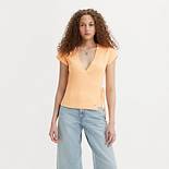 Dry Goods Pointelle Wrap Top 4