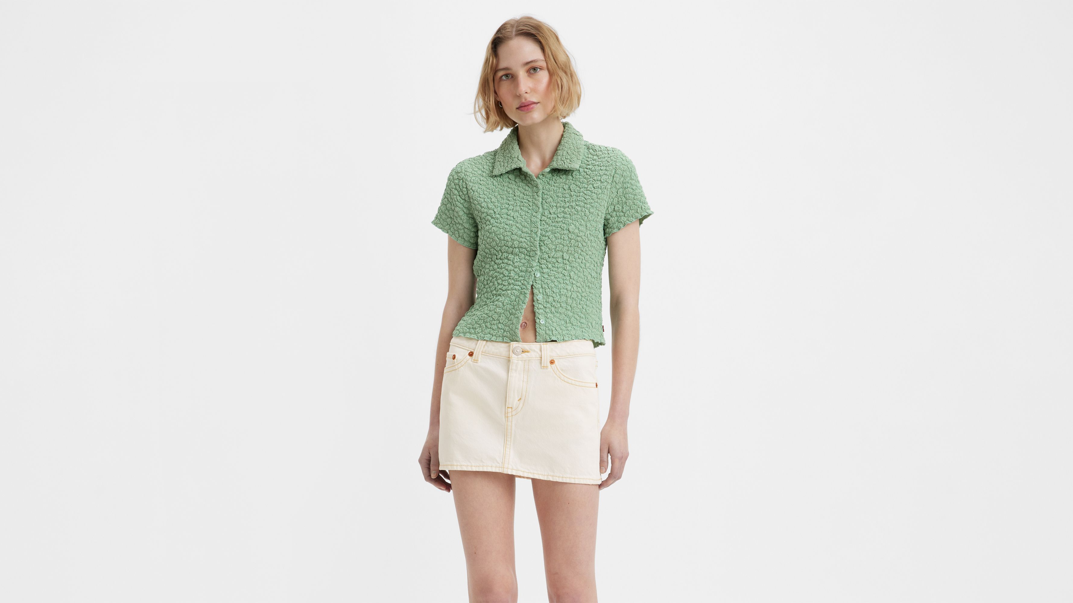 Cloud Button Up Top 4