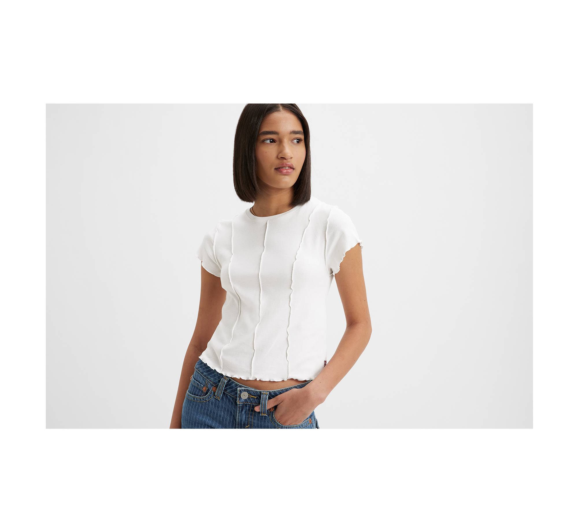 Inside Out Seamed T-Shirt 1