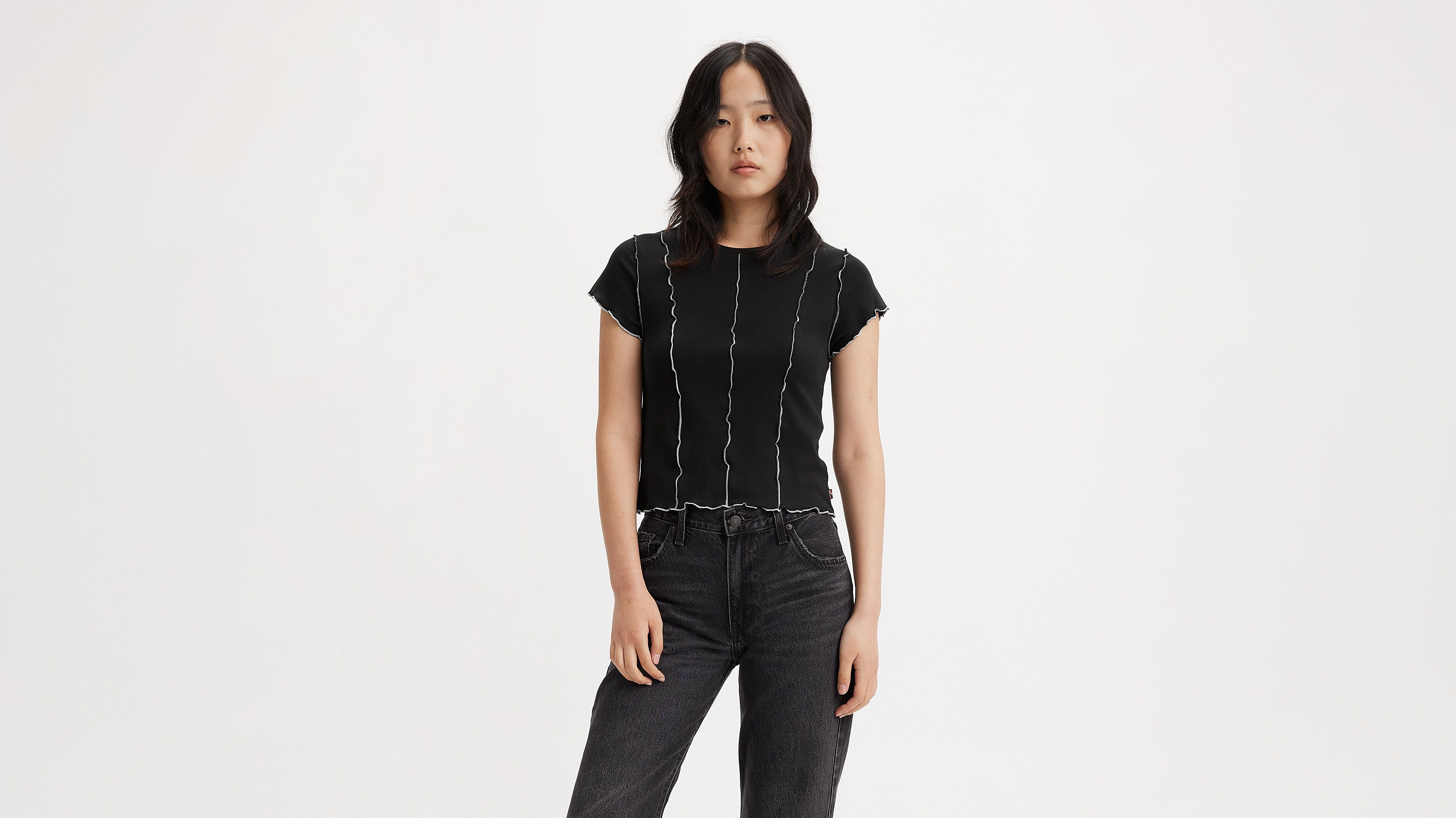 Inside Out Seamed T-Shirt 4