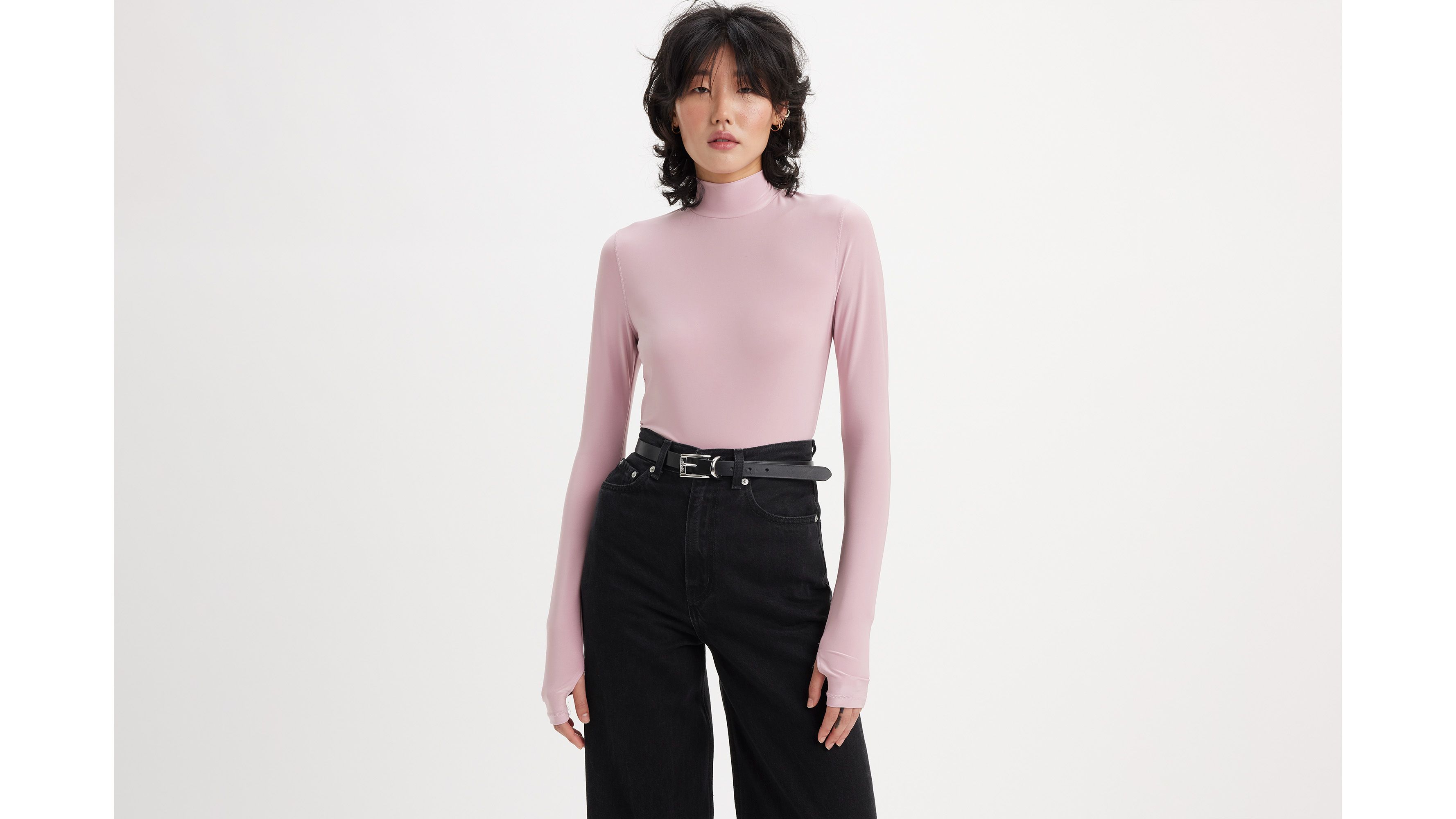 Levi's Chandail à Manches Longues Mammoth Secondskin Pour Femme - Rose/violet - Taille M