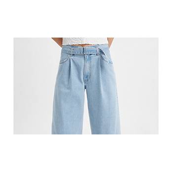 Belted Baggy Jeans - Blue