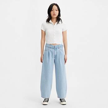 Belted Baggy Jeans 5
