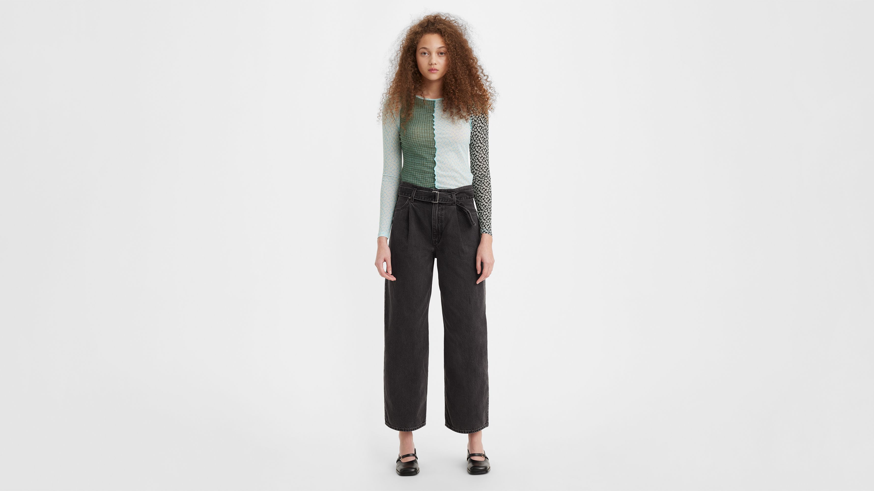 パンツ Levi's/Belted denim trousers Belted Baggy Women's Jeans - Light Wash | Levi's® US