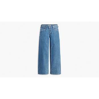 94 baggy wide leg women jeans - lavé moyen