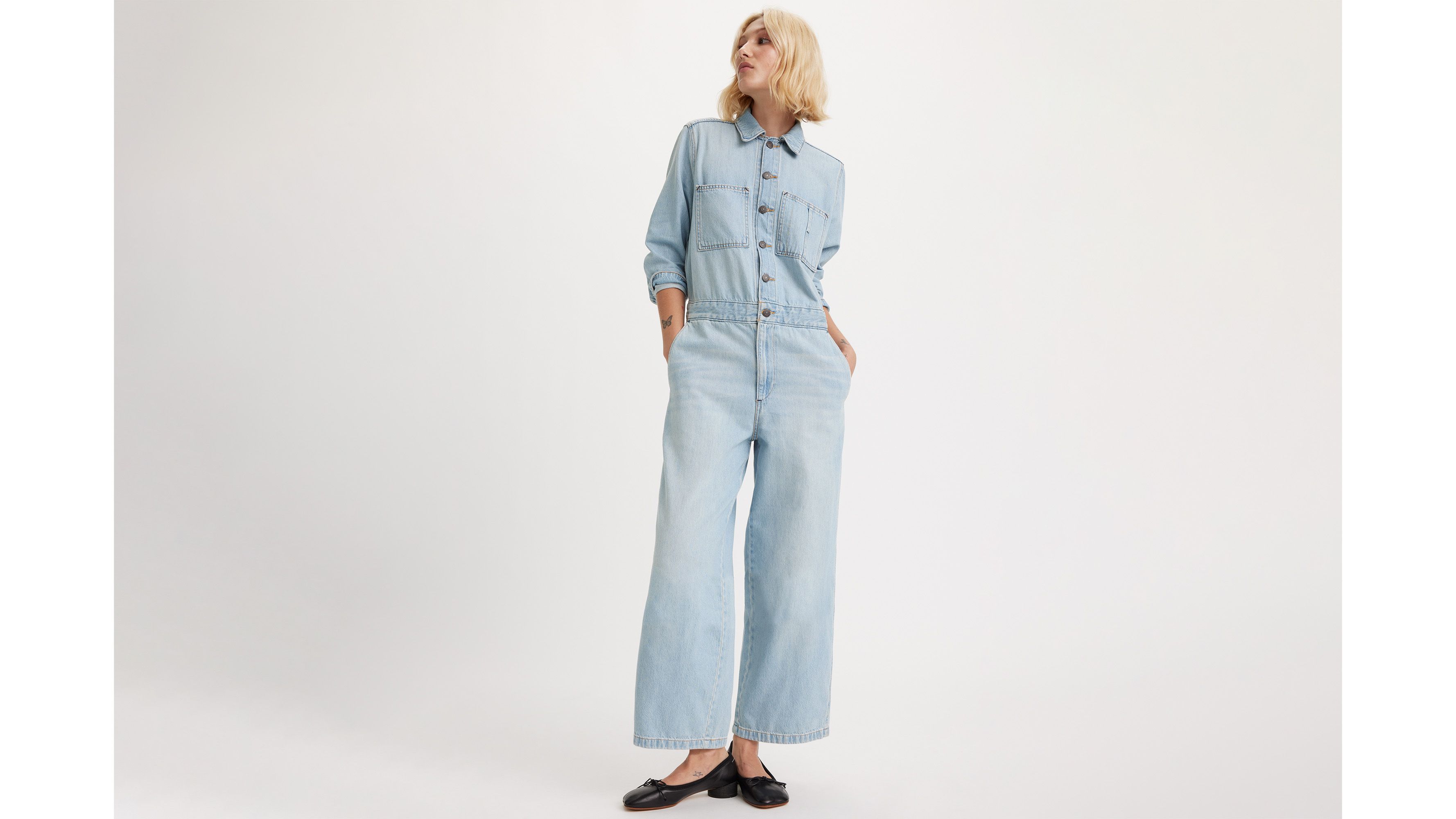 WAL G. HALLIA ASYMMETRIC SLINKY - Jumpsuit - denim blue/dark blue 