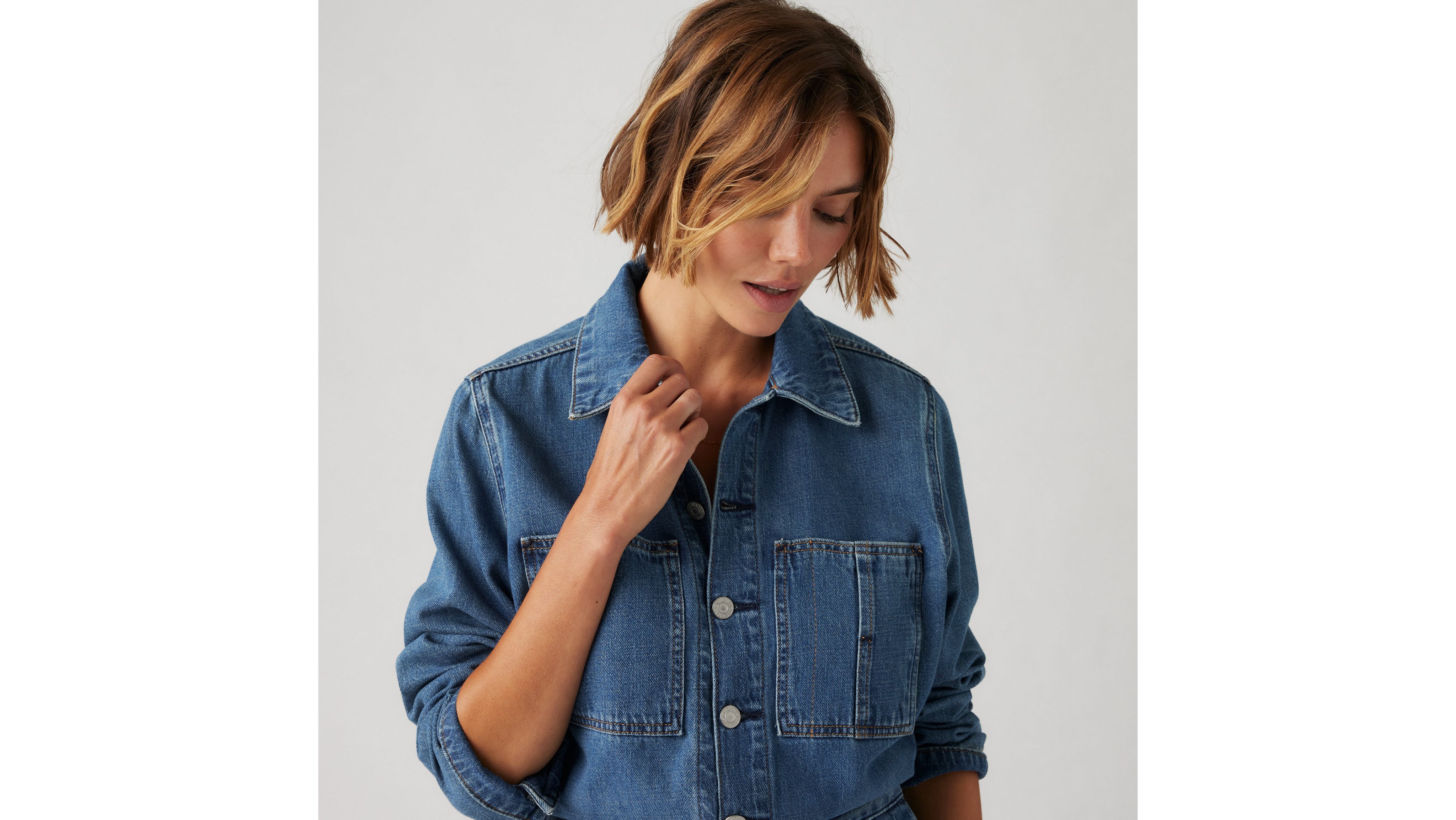 LEVI'S ICONIC LINEN+ DENIM JUMPSUIT 
