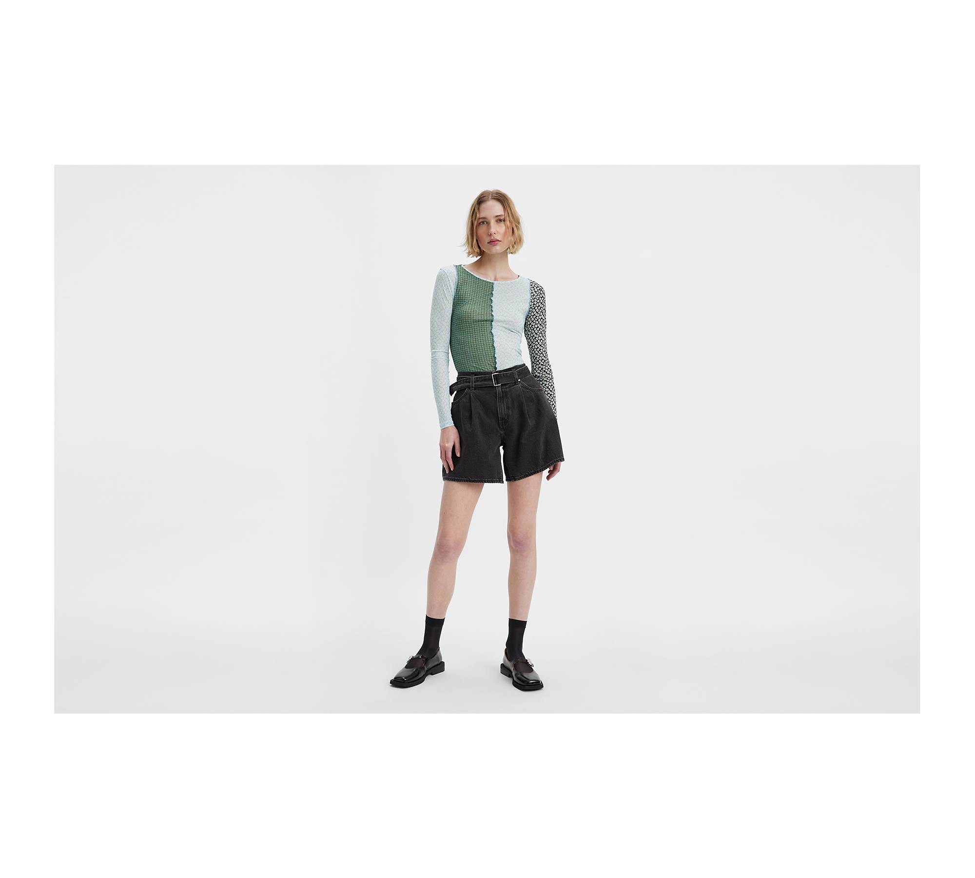 Belted Baggy Women's Shorts - Black | Levi's® US