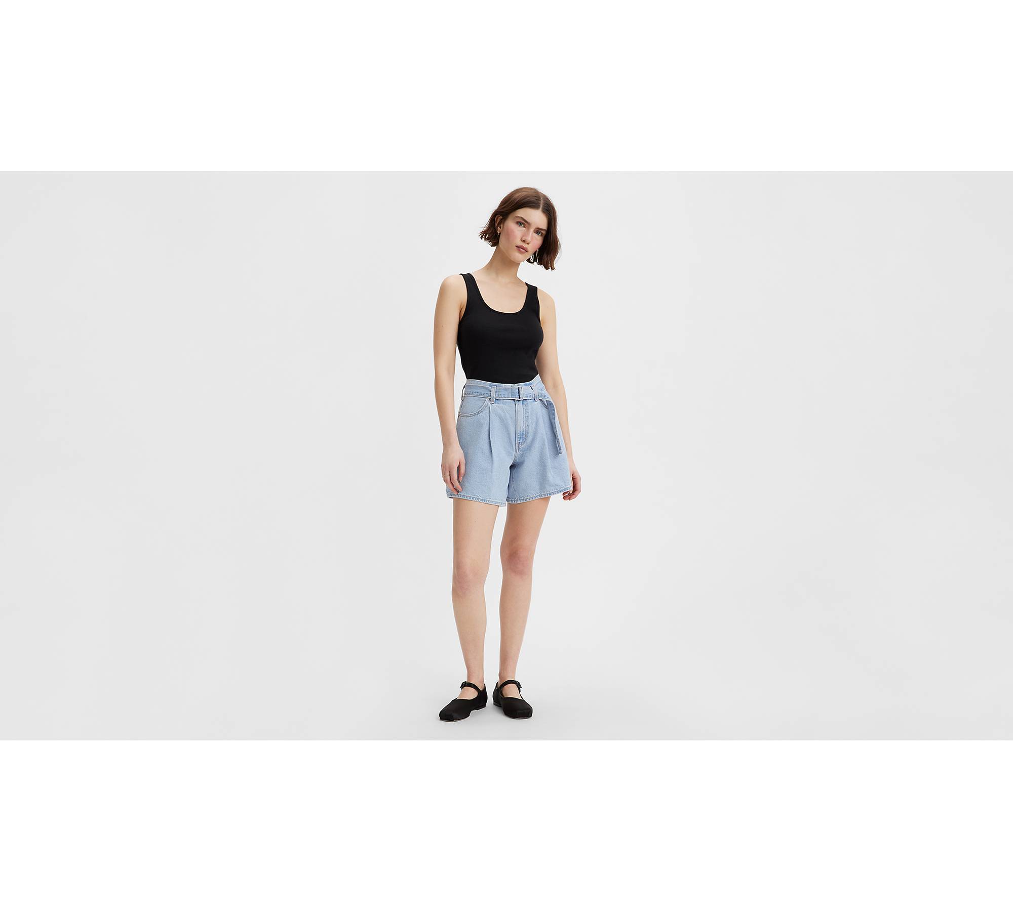 Belted Baggy Women's Shorts - Light Wash | Levi's® US