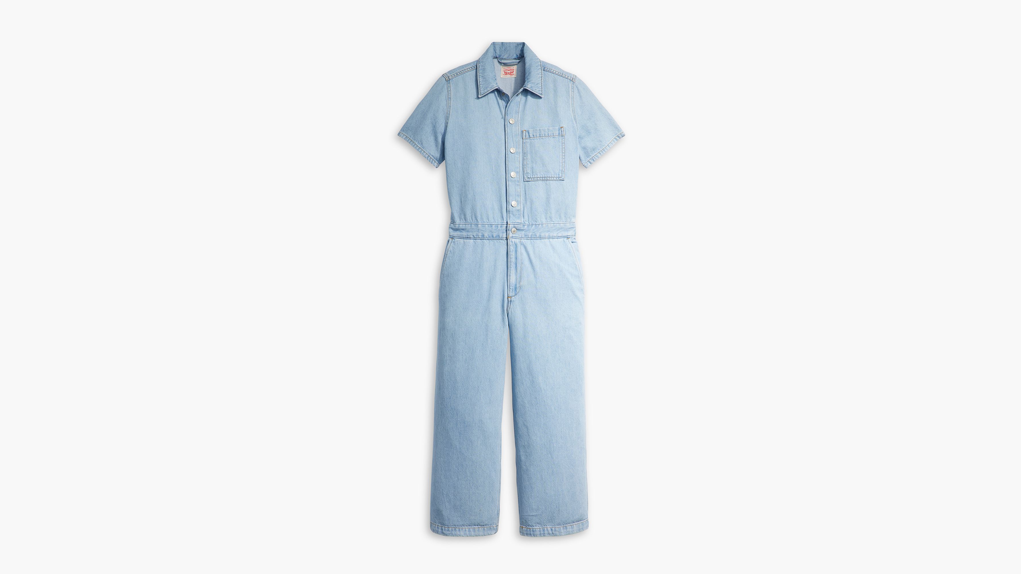 Short-sleeve Heritage Jumpsuit - Blue