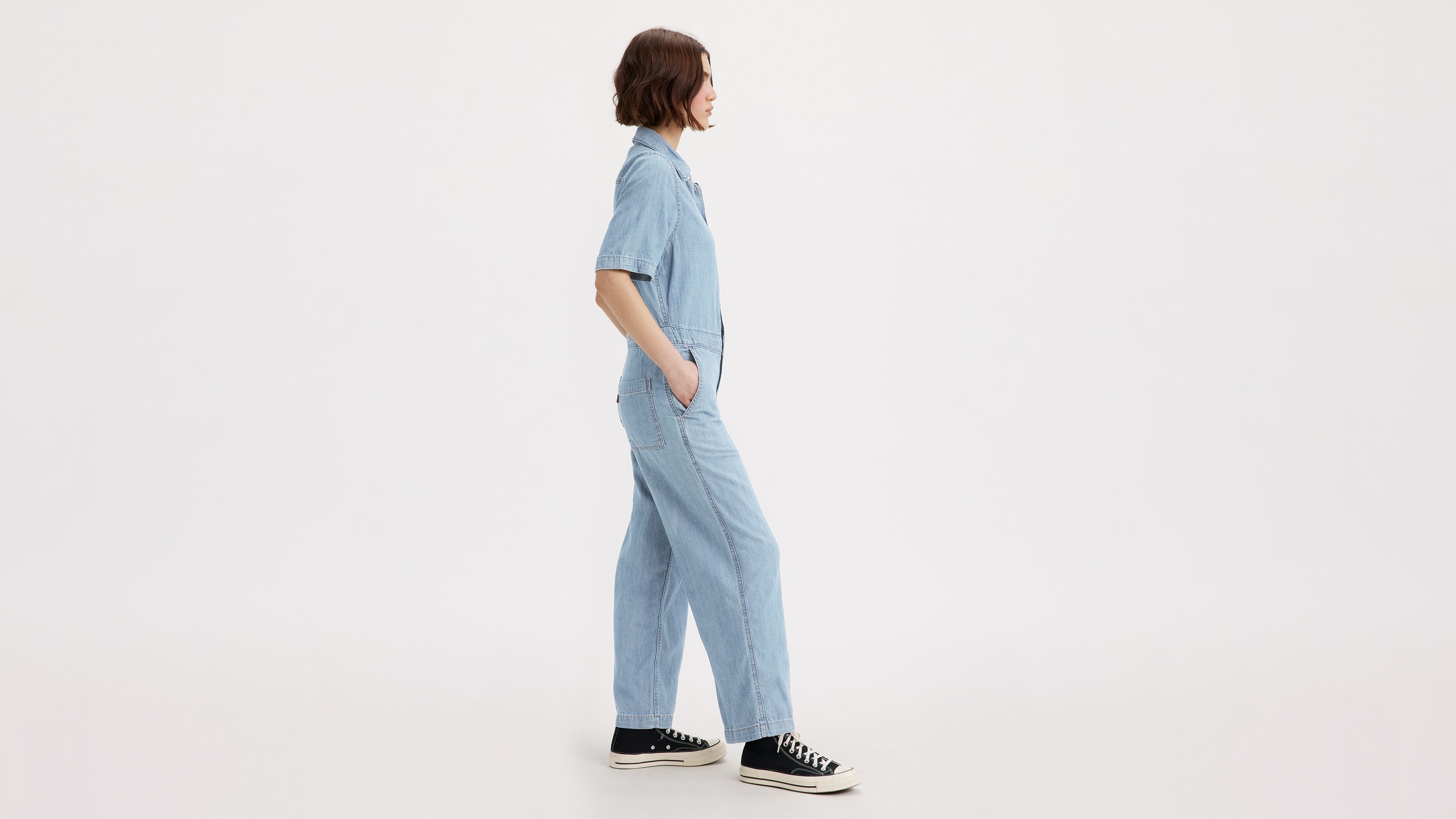 Levi's Short Sleeve Heritage Jumpsuit In Glad To Meet You