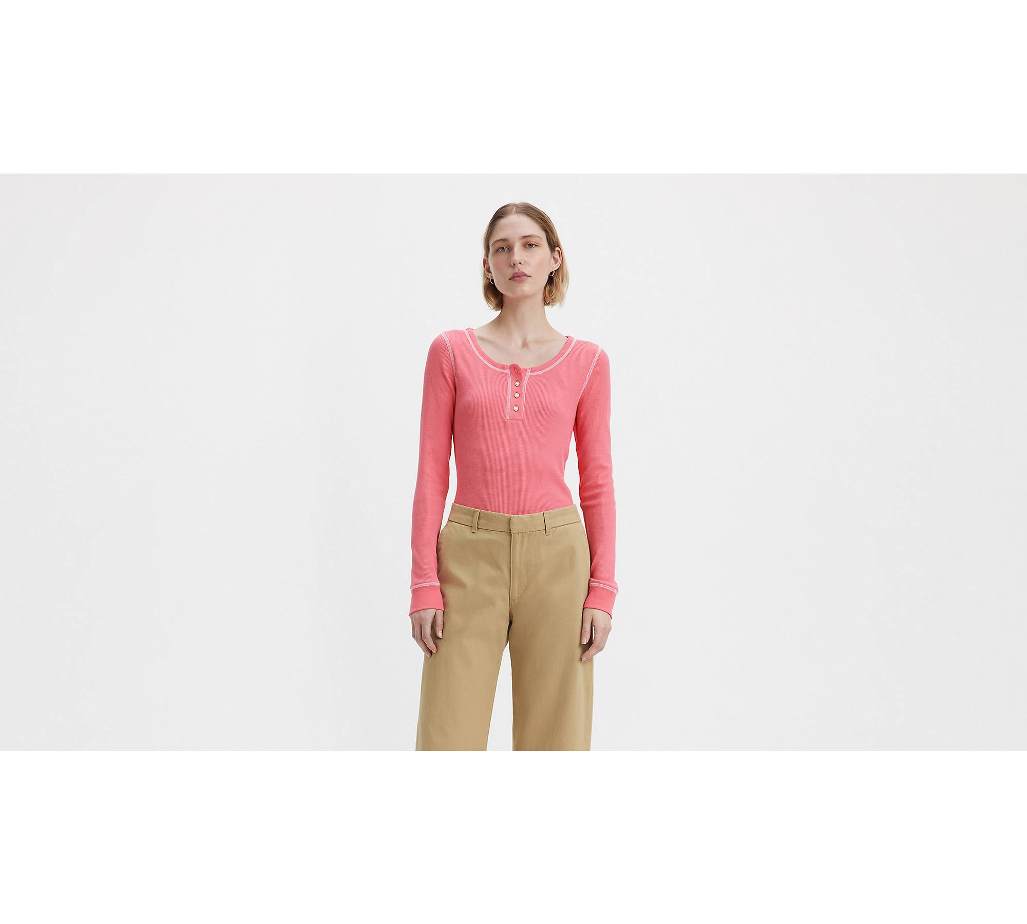 Sierra Henley Langarm - DE Rosa T-shirt | Levi\'s®