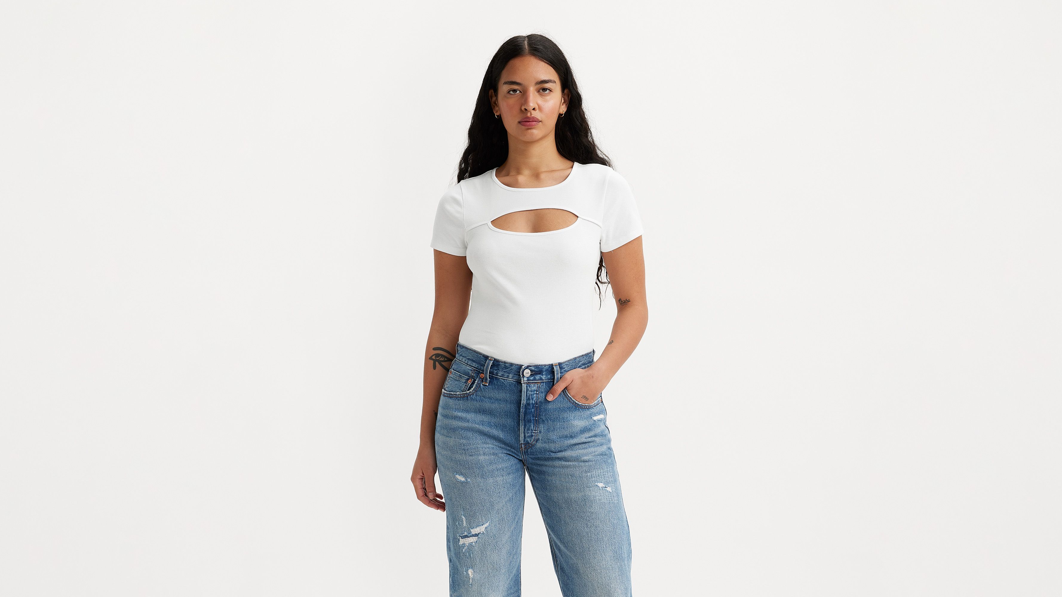 Angel Cut Out Top - White | Levi's® LU