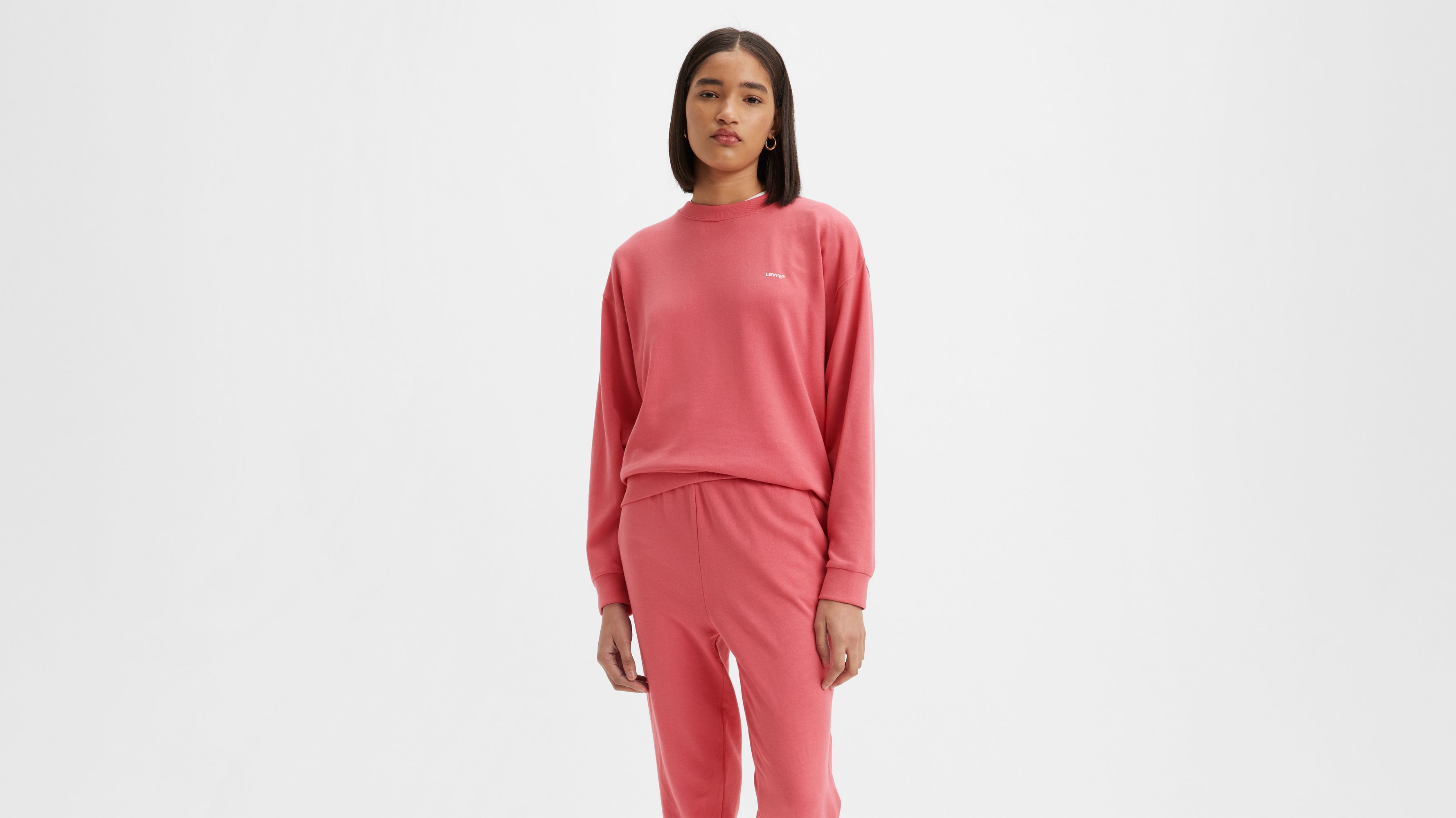 Pink best sale levi sweatshirt