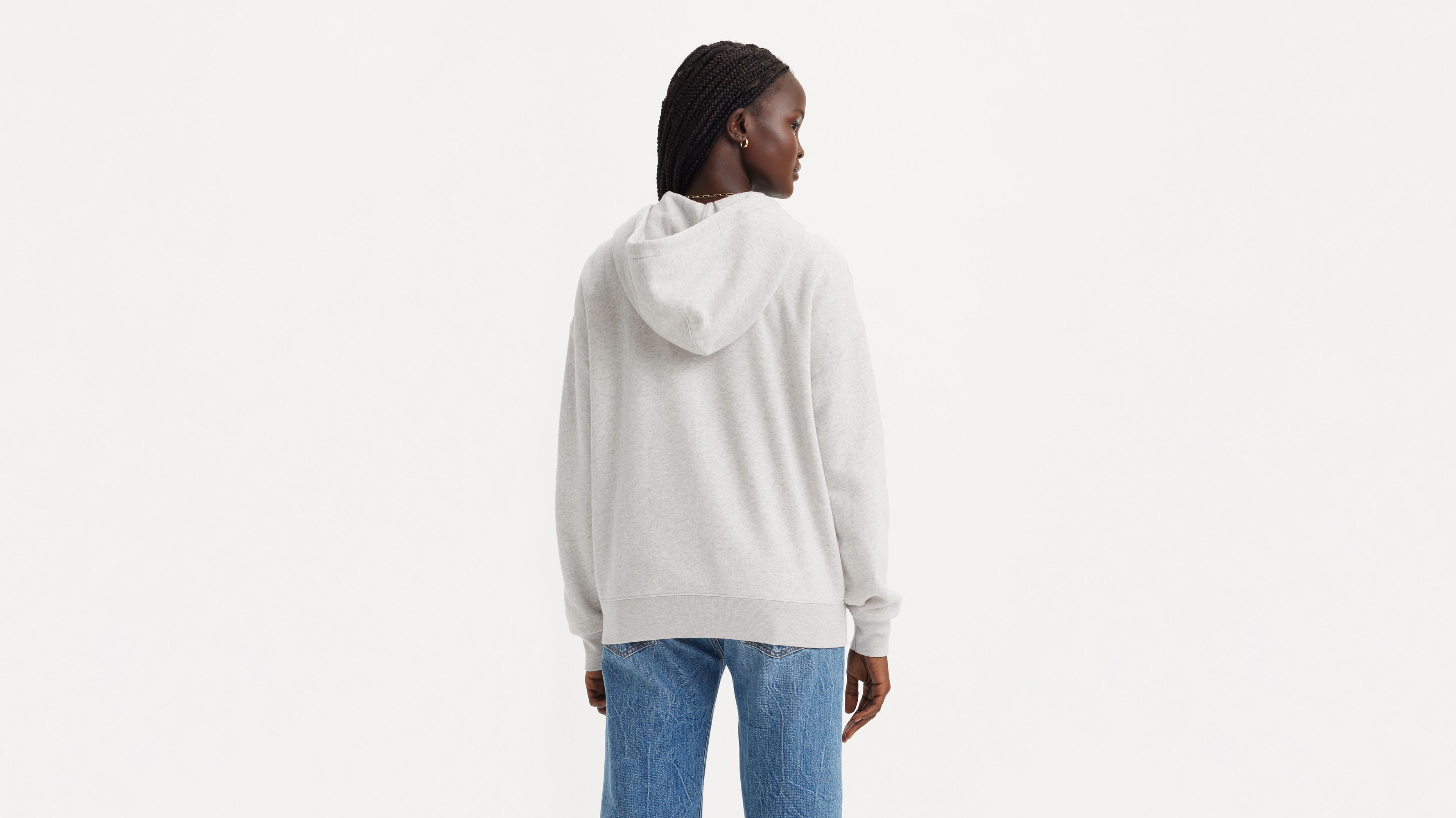 Levi's Everyday Zip-up Hoodie Sweatshirt In Heather Grey