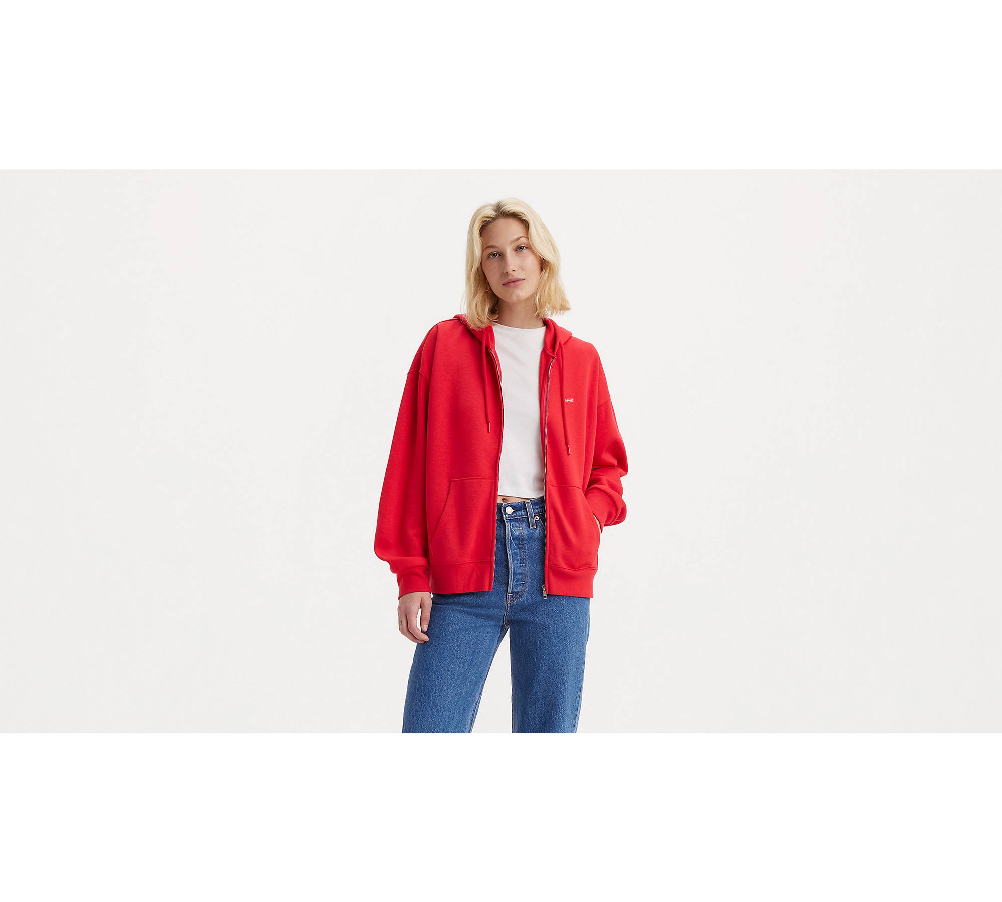 Everyday Zip-up Hoodie Sweatshirt - Red | Levi's® US