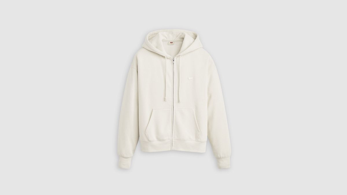 Everyday Zip-Up Hoodie Sweatshirt — White Swan