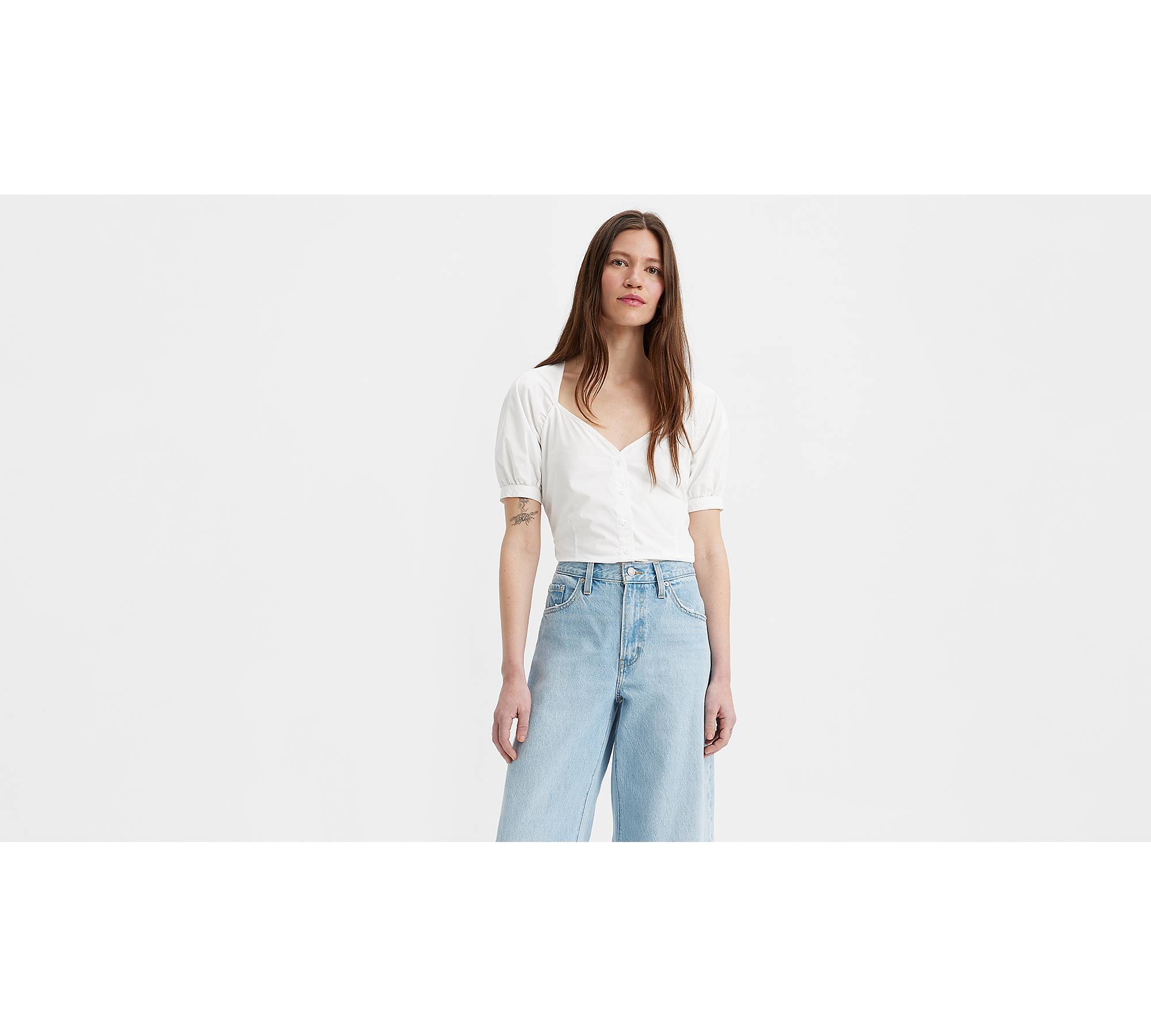 Marta Raglan Short Sleeve Blouse - White | Levi's® US