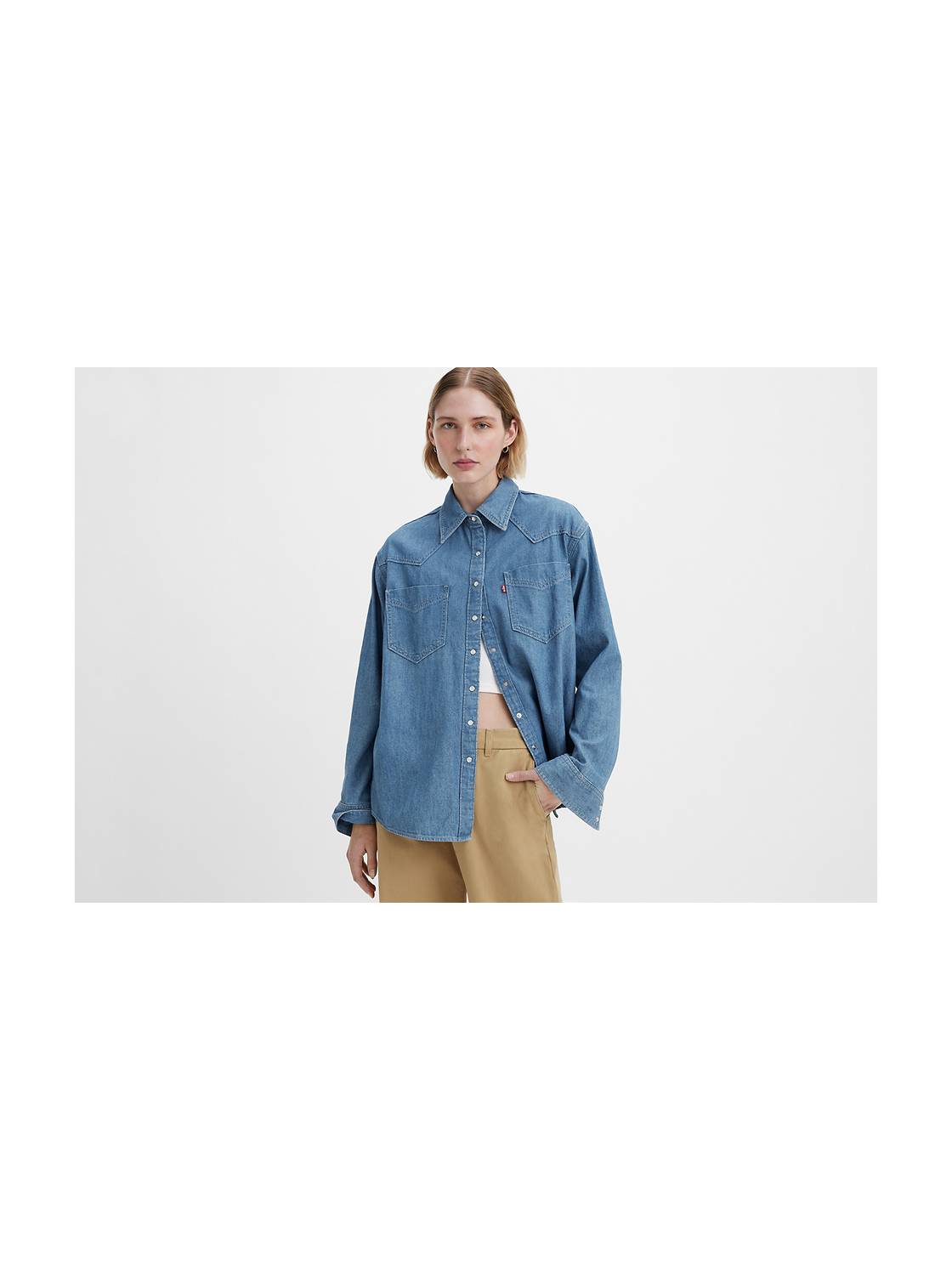 CTRLZS Womens Clothes Women Short Sleeve Denim Shirt Button Down Chambray  Jean Western Shirts Summer Loose Casual Solid Collared Tops  Blouse(Blue,Small) at  Women's Clothing store