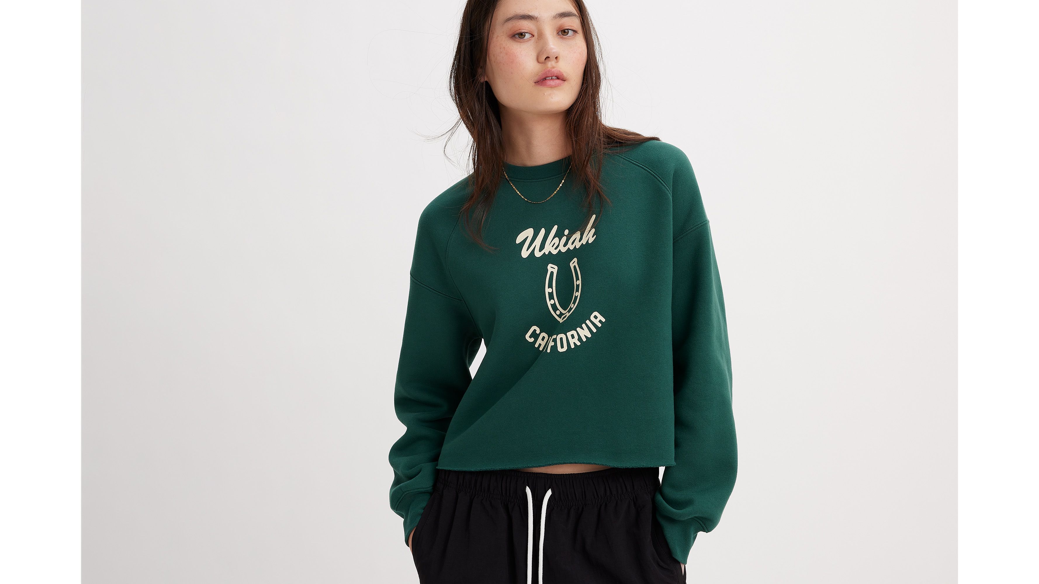 Levi's® Gold Tab™ Campout Crewneck Sweatshirt - Green | Levi's® AD