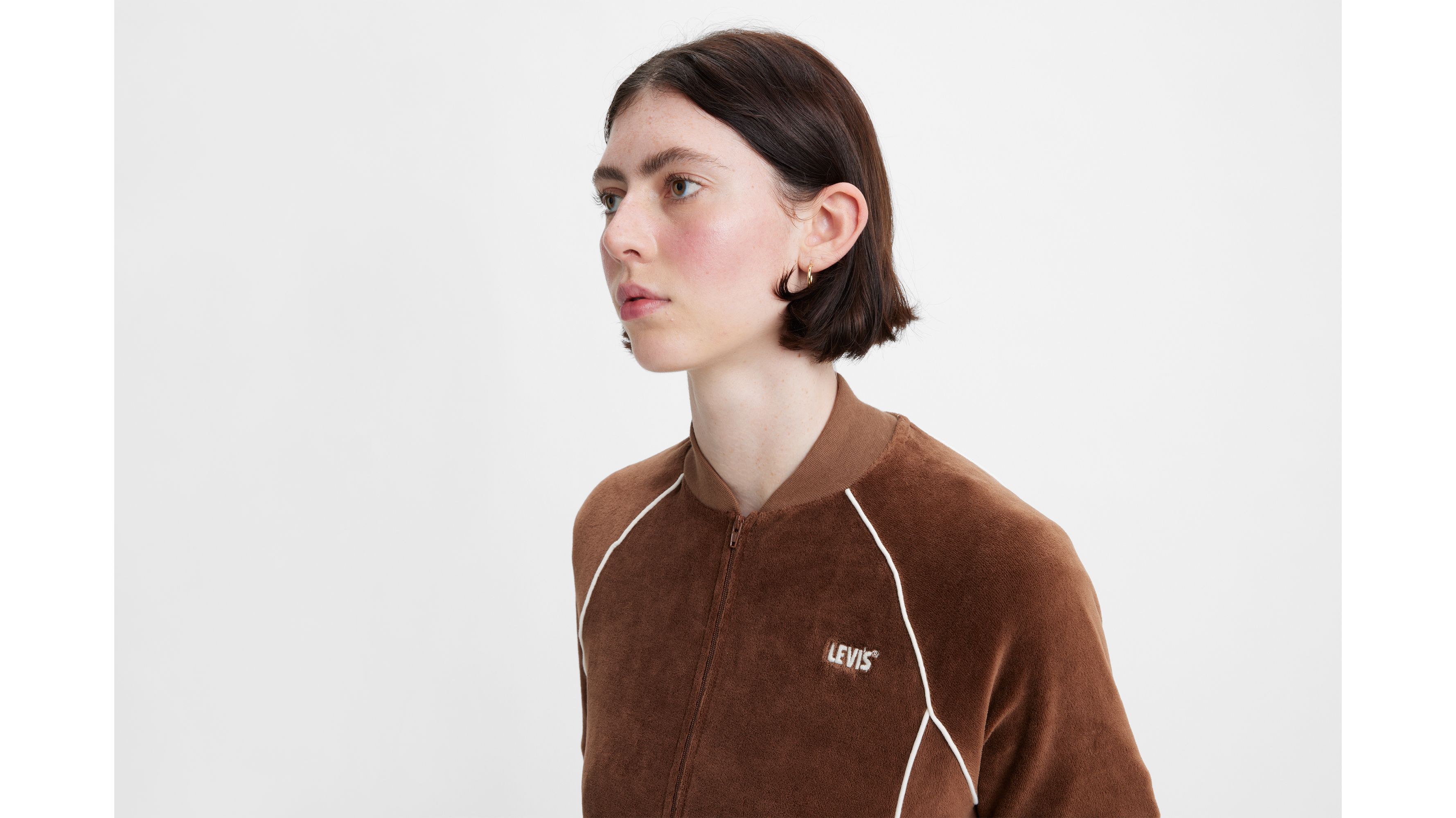 Gold Tab™ Ivy League Zip Sweatshirt - Brown | Levi's® US