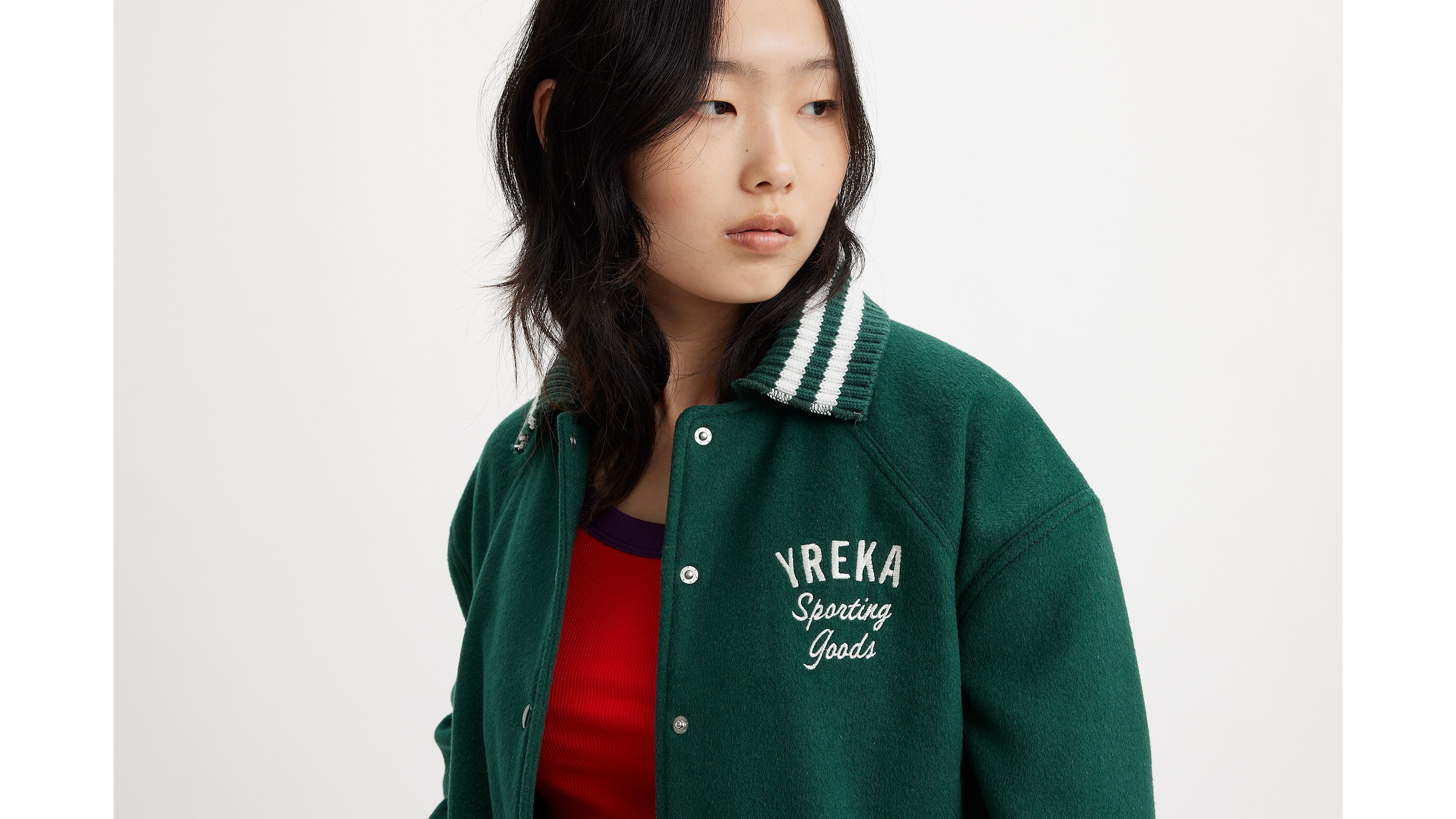 Levi's® Gold Tab™ Shrunken Varsity Jacket - Green