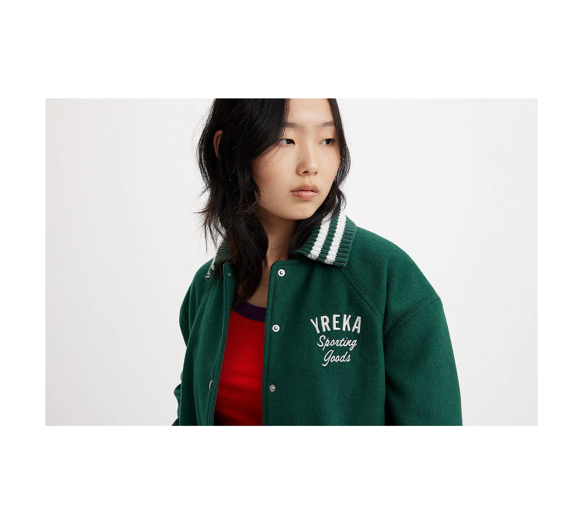 Levi's® Gold Tab™ Shrunken Varsity Jacket - Green