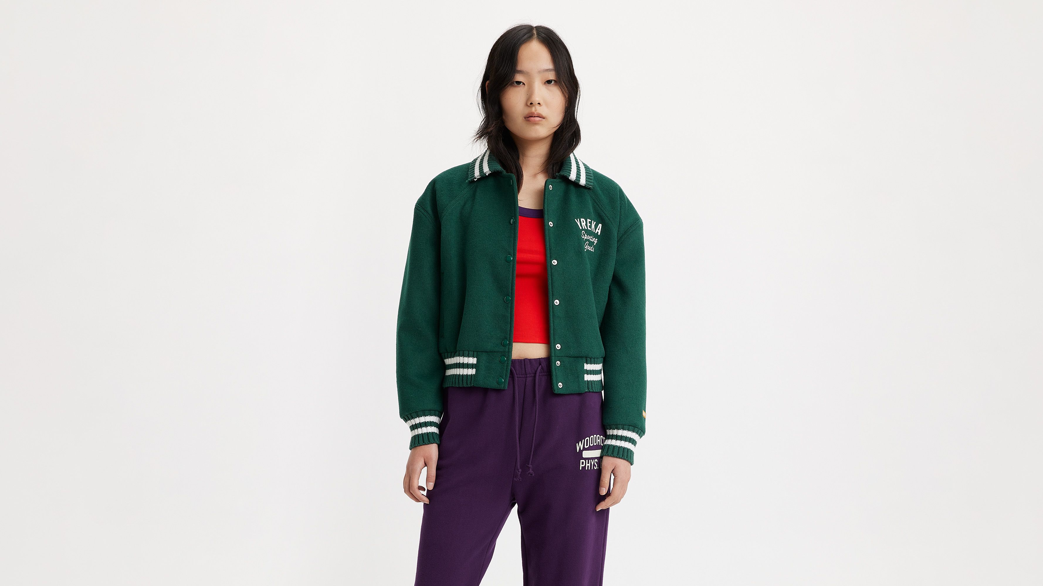 Levi's® Gold Tab™ Shrunken Varsity Jacket - Green